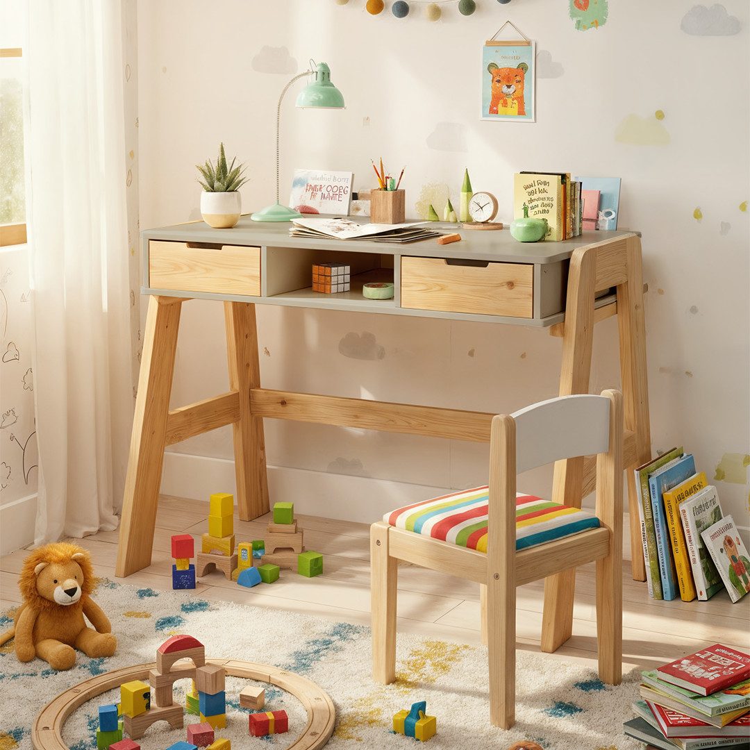 Bellabino Kinderschreibtisch Campo, höhenverstellbar 56-75 cm (mit Schublad günstig online kaufen