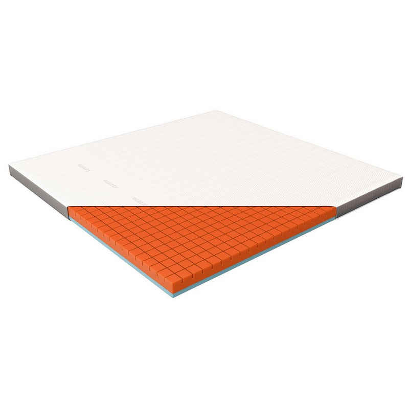 Matratzenauflage eazzzy Premium Cube Topper, 200 x 200 x 9 cm Genius, 2-Seiten-Wendetopper (weiche & feste Seite) für Matratze