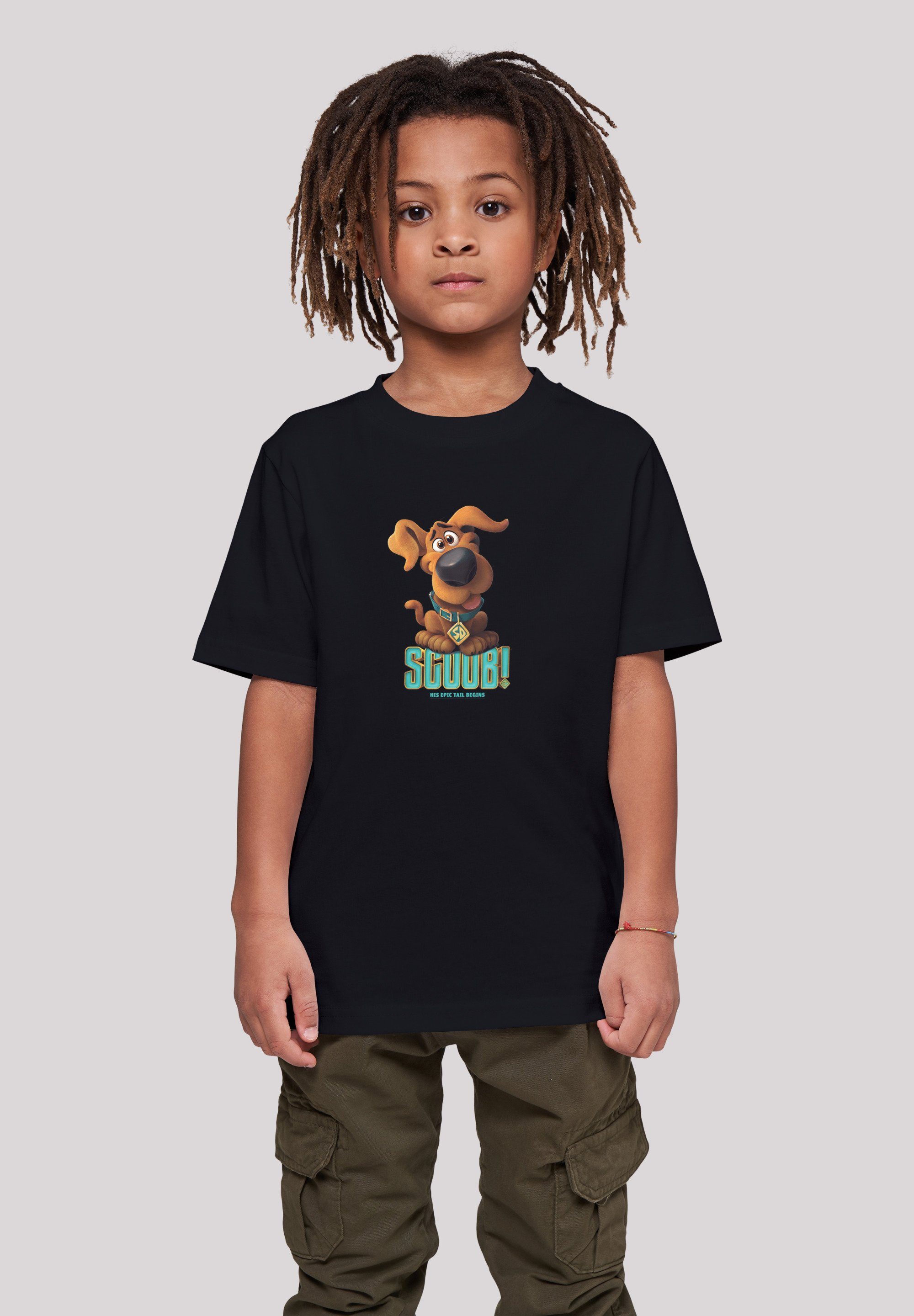 (1 Scooby Tee with Puppy Kurzarmshirt F4NT4STIC Kinder Kids Basic -tlg) Scooby Doo