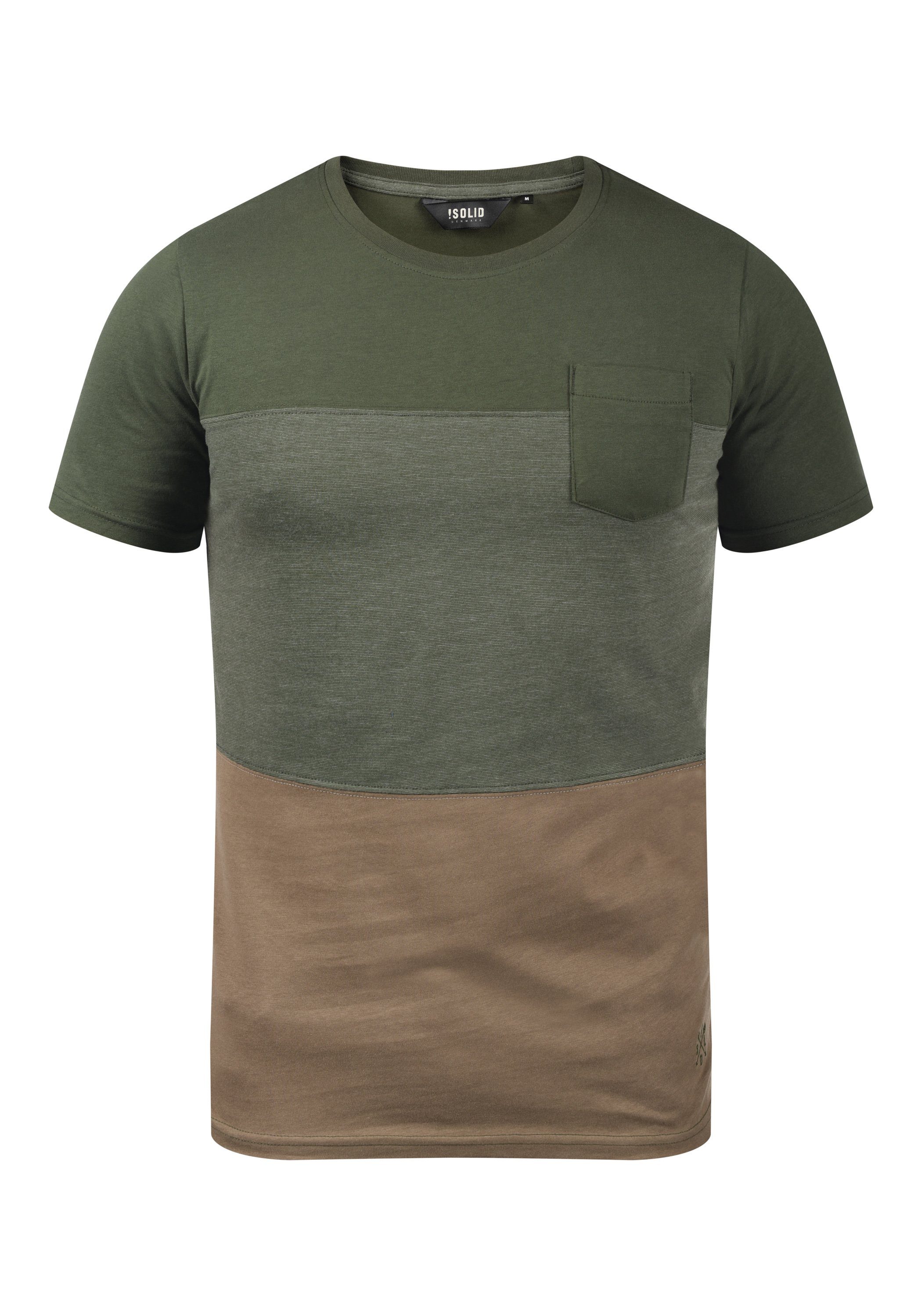 !Solid Rundhalsshirt SDMingo T-Shirt Climb Ivy (3785)