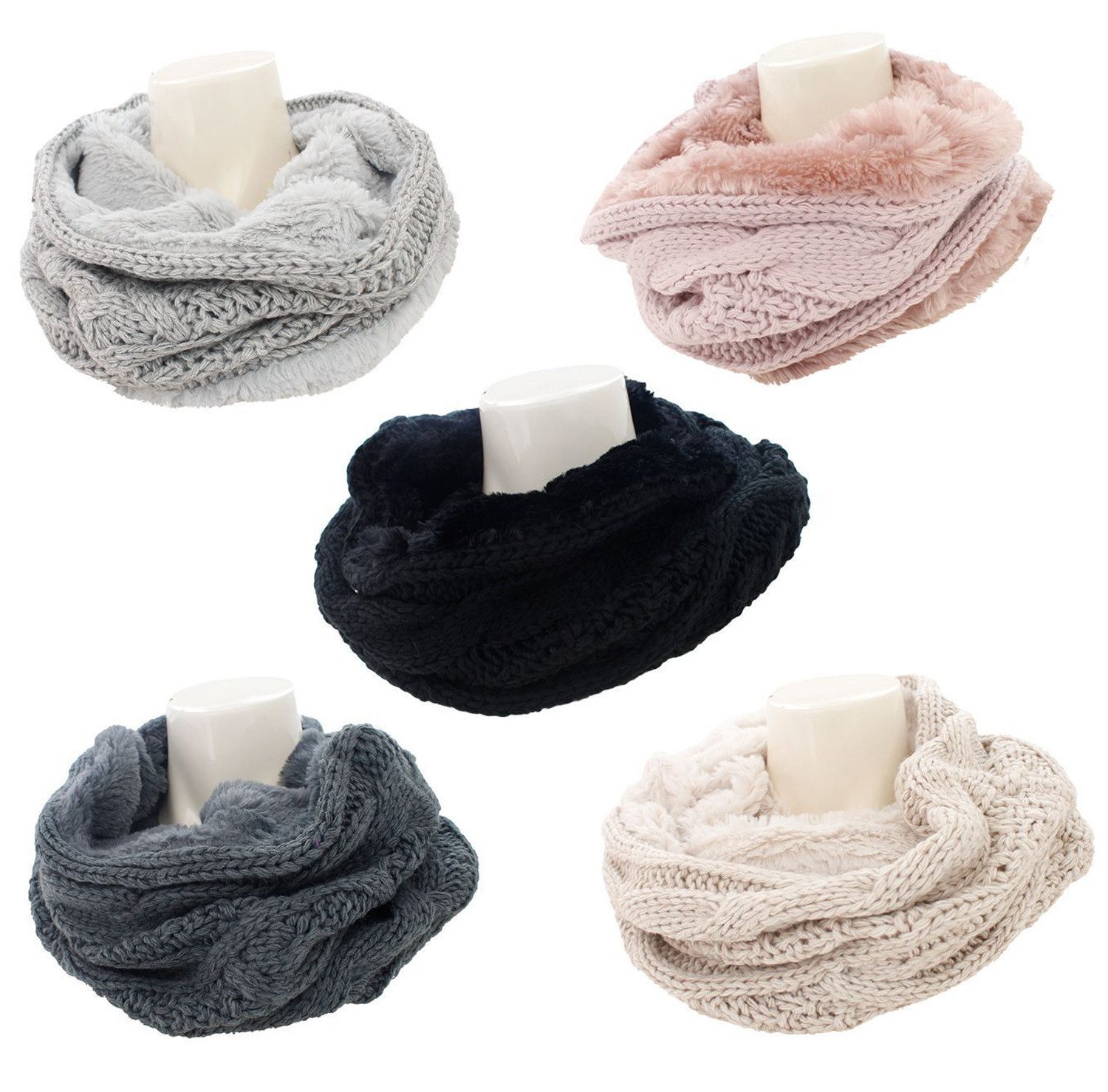 chic4home Loop Winter Weave, (1-St. 1-teilig), Damen Loop-Schal ca.30x80cm günstig online kaufen