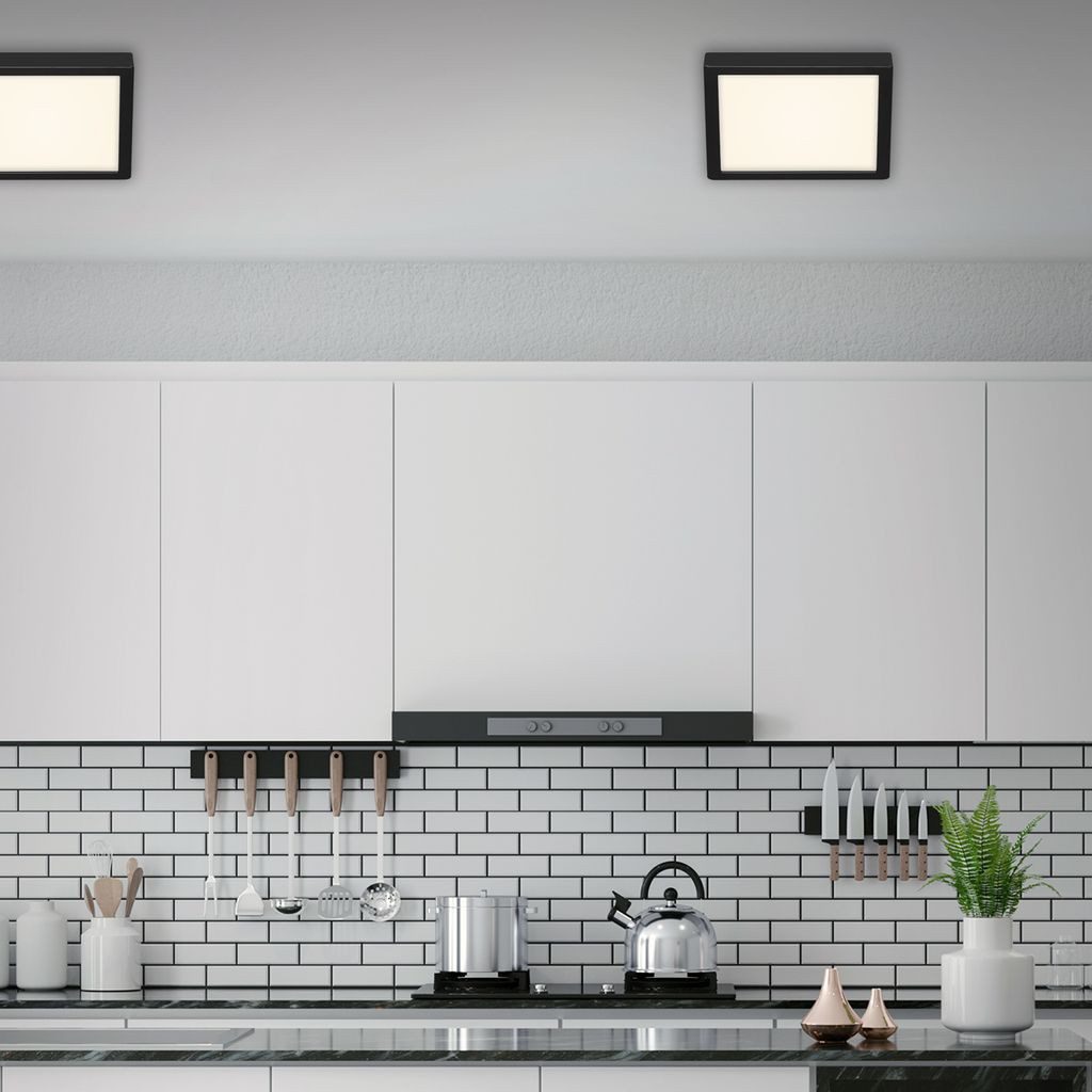 Briloner Leuchten LED Deckenleuchte 3467-415, LED fest integriert, 2700K - Extra-Warmweiß, Deckenlampe modern 21W 2000lm 4000K IP20 30x30cm