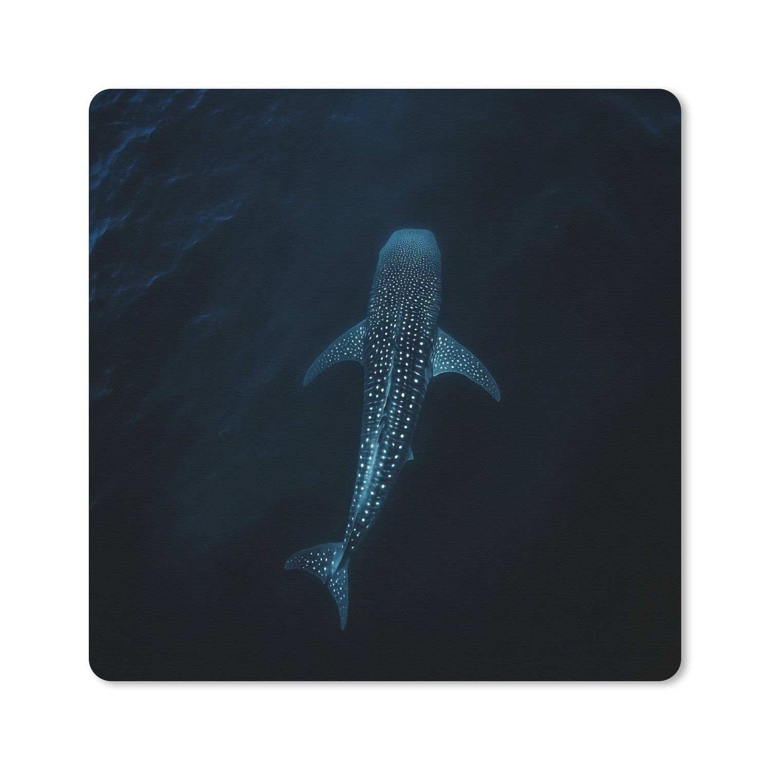 MuchoWow Mauspad Ozean - Walhai - Dunkelblau - Flecken (1-St), Mousepad, PC Zubehör, Gaming Dekoration, Desk Mat, 60x60 cm