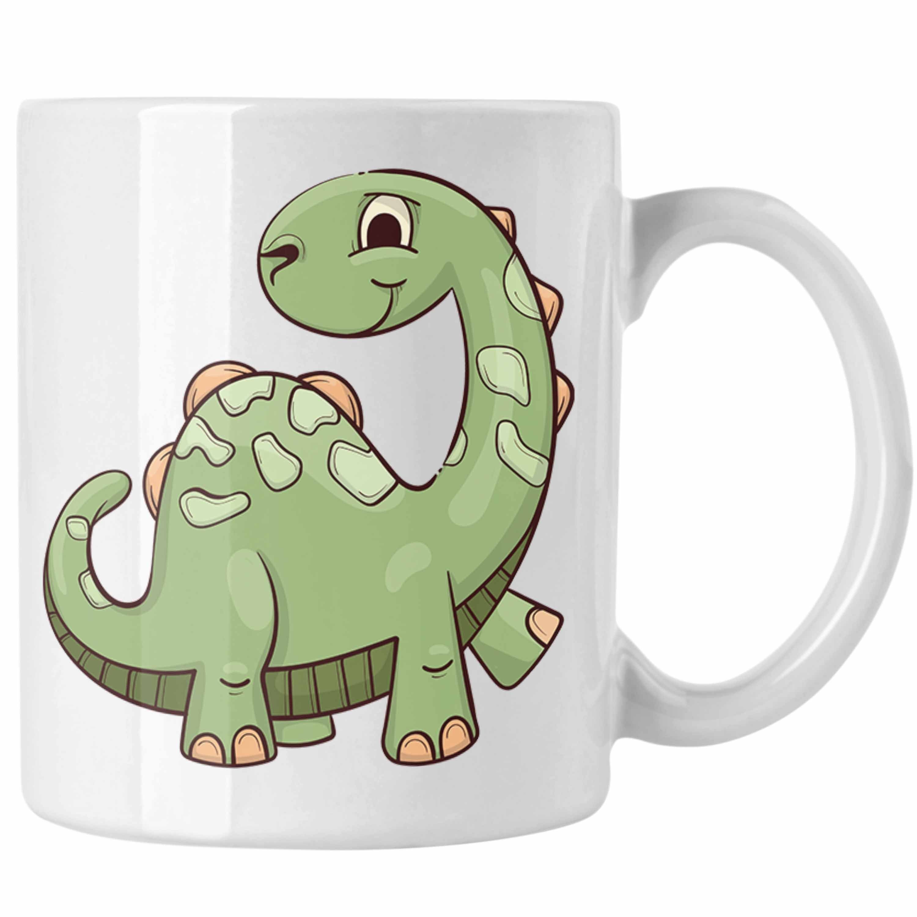 Lustig - Dinosaurier Geschenke Trendation Jungs Weiss Tasse Coole Geschenkidee Tasse Trendation für Jungen Dinofans