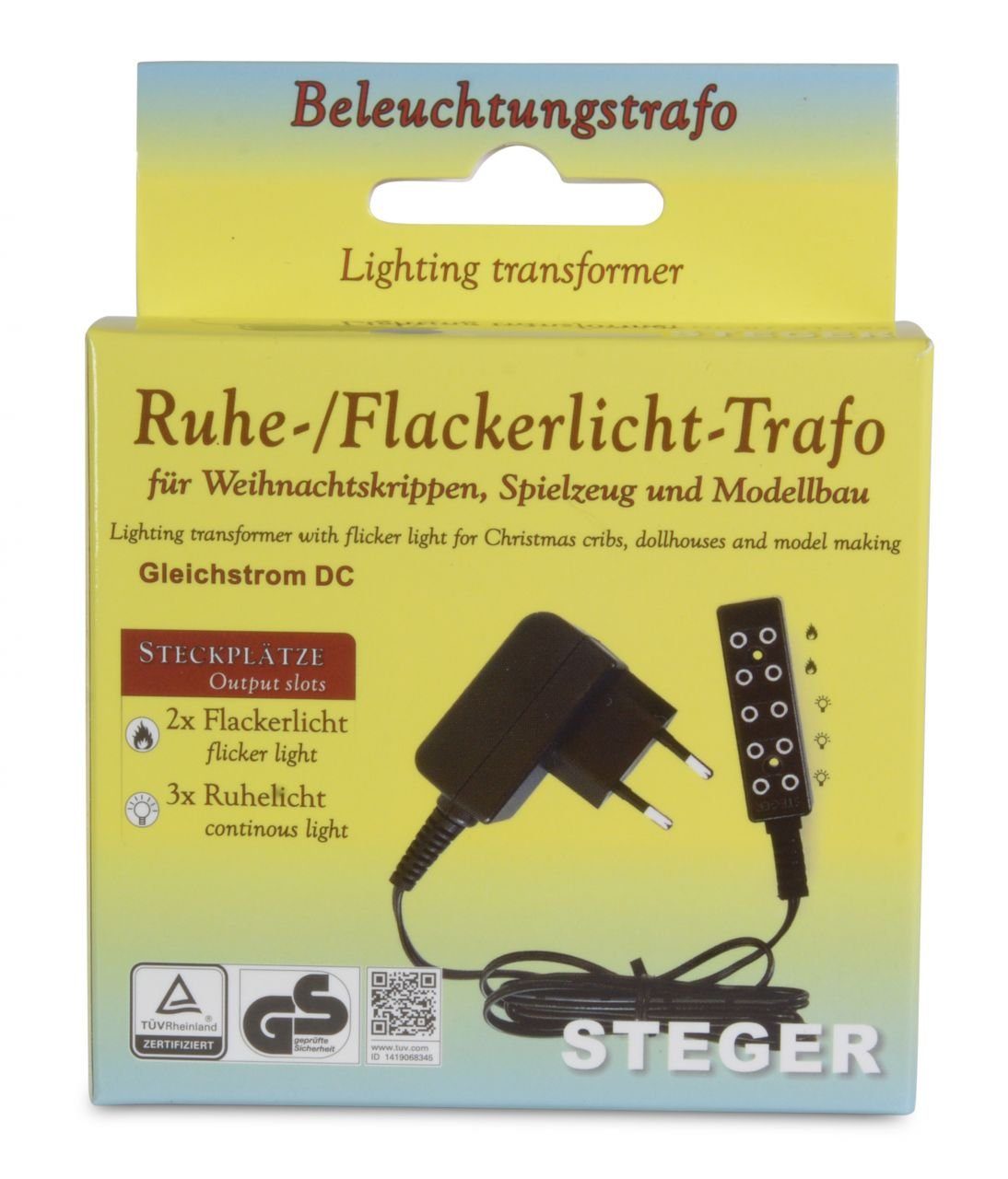 WEINBERGER & Riffelmacher Flacker- Ruhe RIFFELMACHER 2 Trafo, x Krippe Flackerlicht