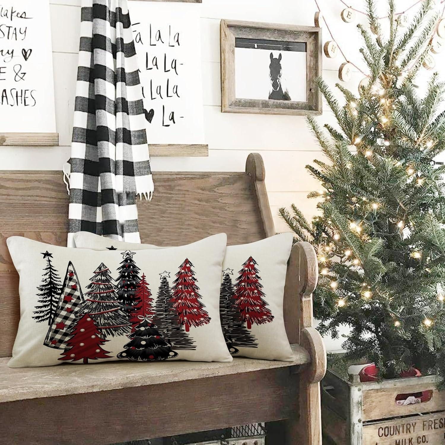 LuxusKollektion Hängedekoration Kissenbezug Weihnachten 30x50 Leinen 2er Se günstig online kaufen