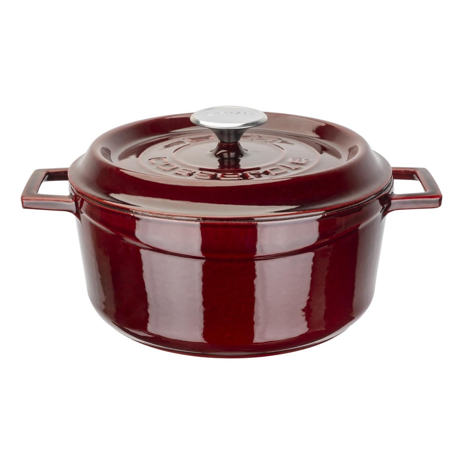 LAVA Topf-Set LAVA Gusseisentopf mit Deckel, emailliert, Ø 24 cm, 4,49 Liter, Gusseisen (2-tlg), emailliertes Gusseisen, backofengeeignet