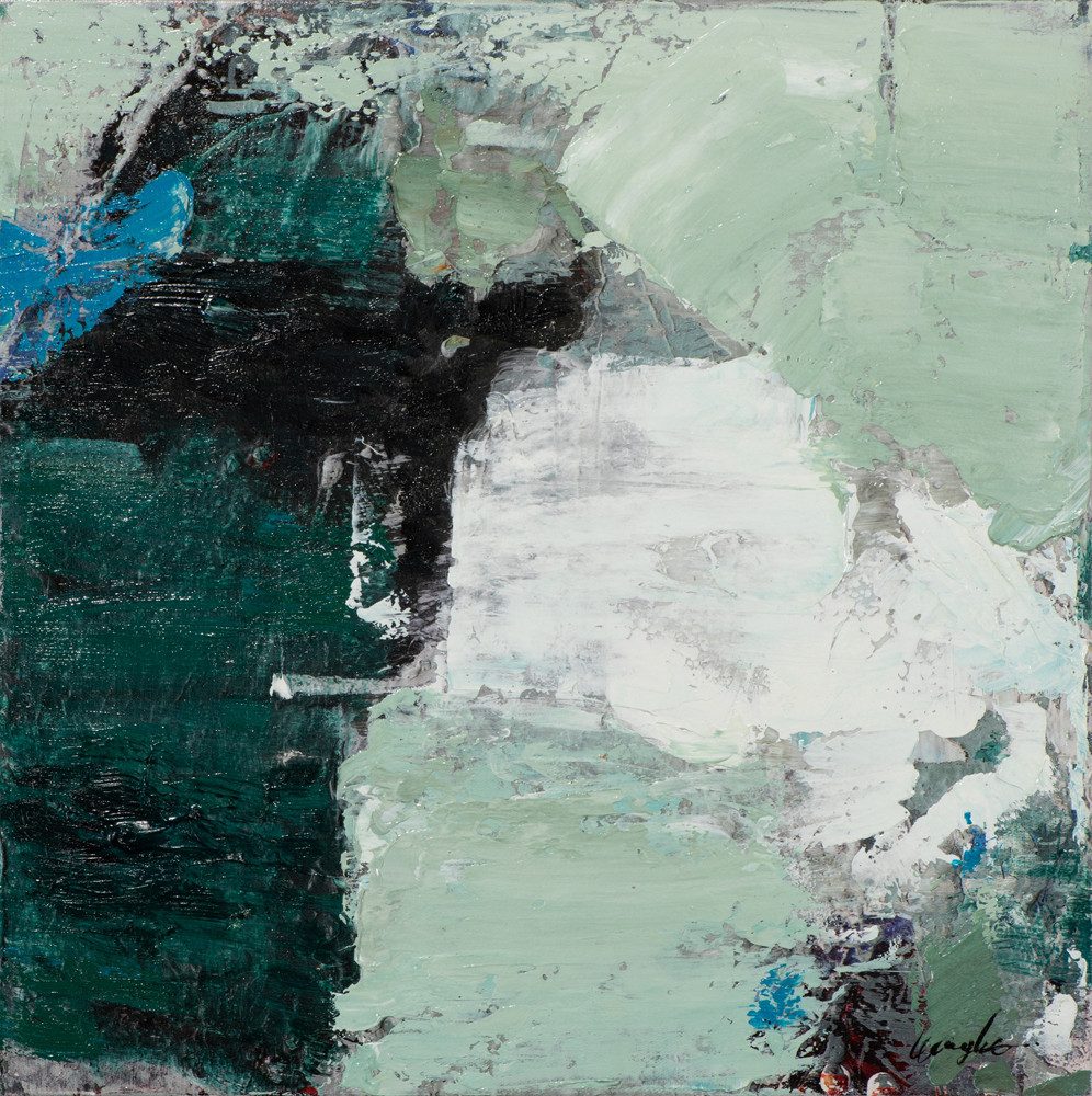 ArtUniverse Gemälde Leinwandbild Frisches Türkis 60 x 60 cm, Abstrakt