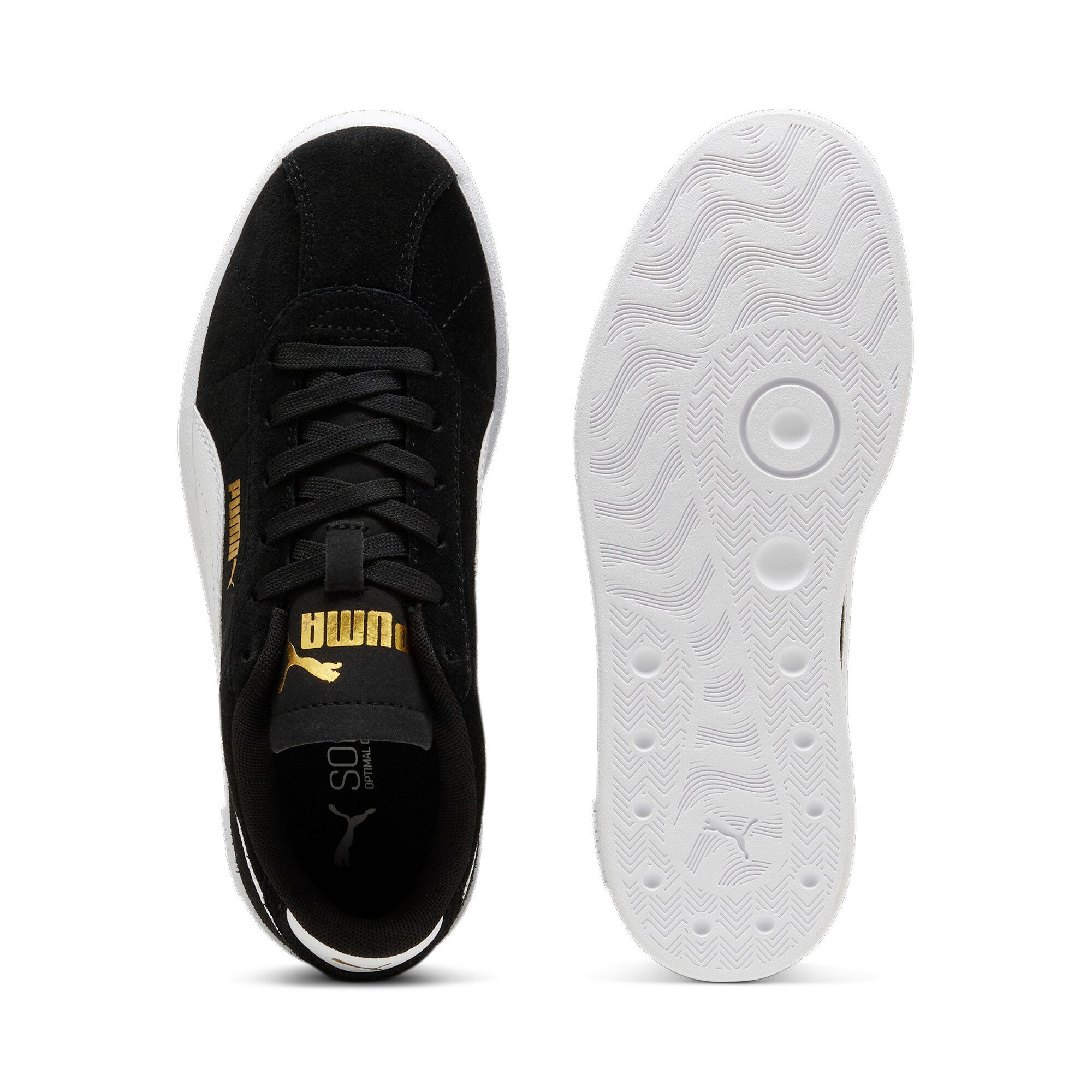 PUMA CLUB II JR Sneaker aus Leder, mit Schnürung, mit leicht profilierter Gummilaufsohle