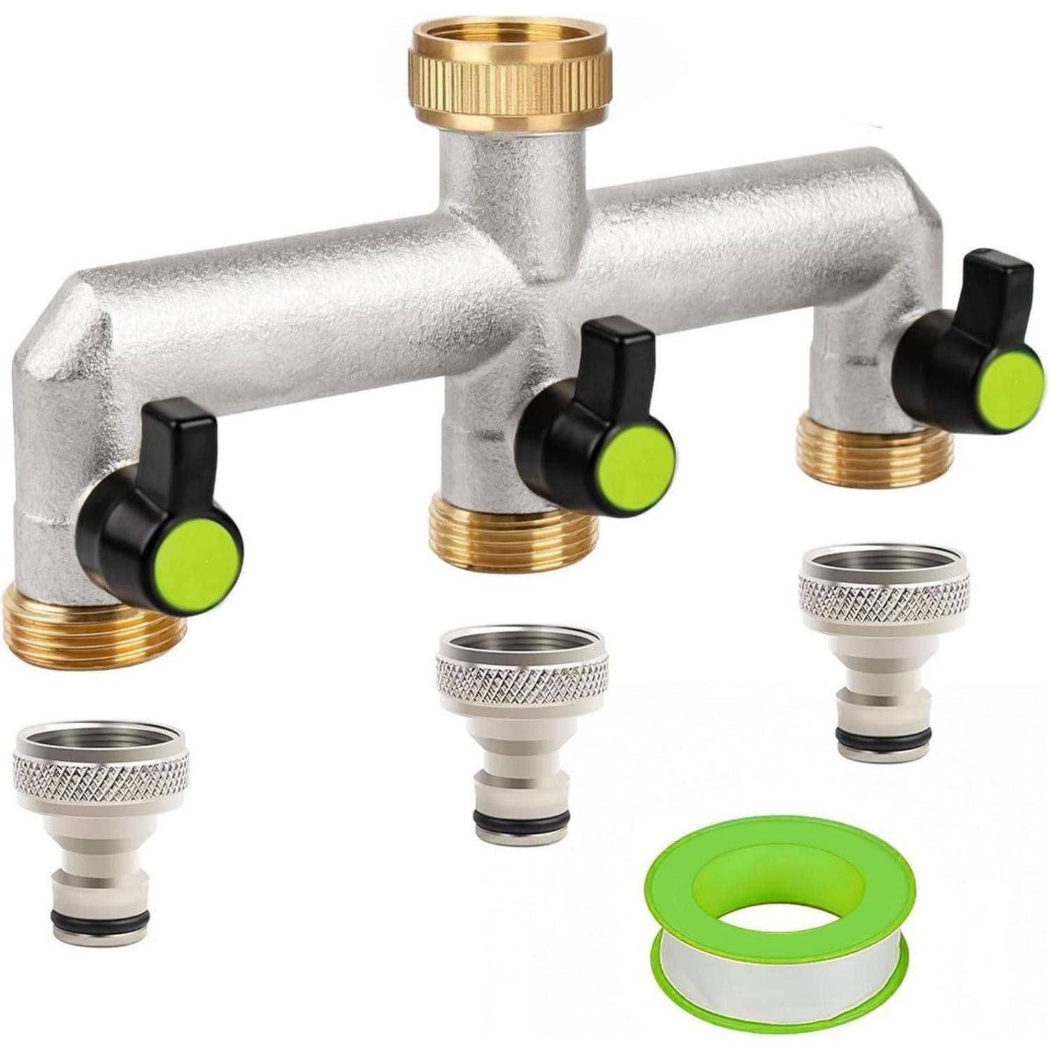 LuxusKollektion Entwässerungsrinne Wasserverteiler Kugelhahn Gartenschlauch Adapter 3-Wege