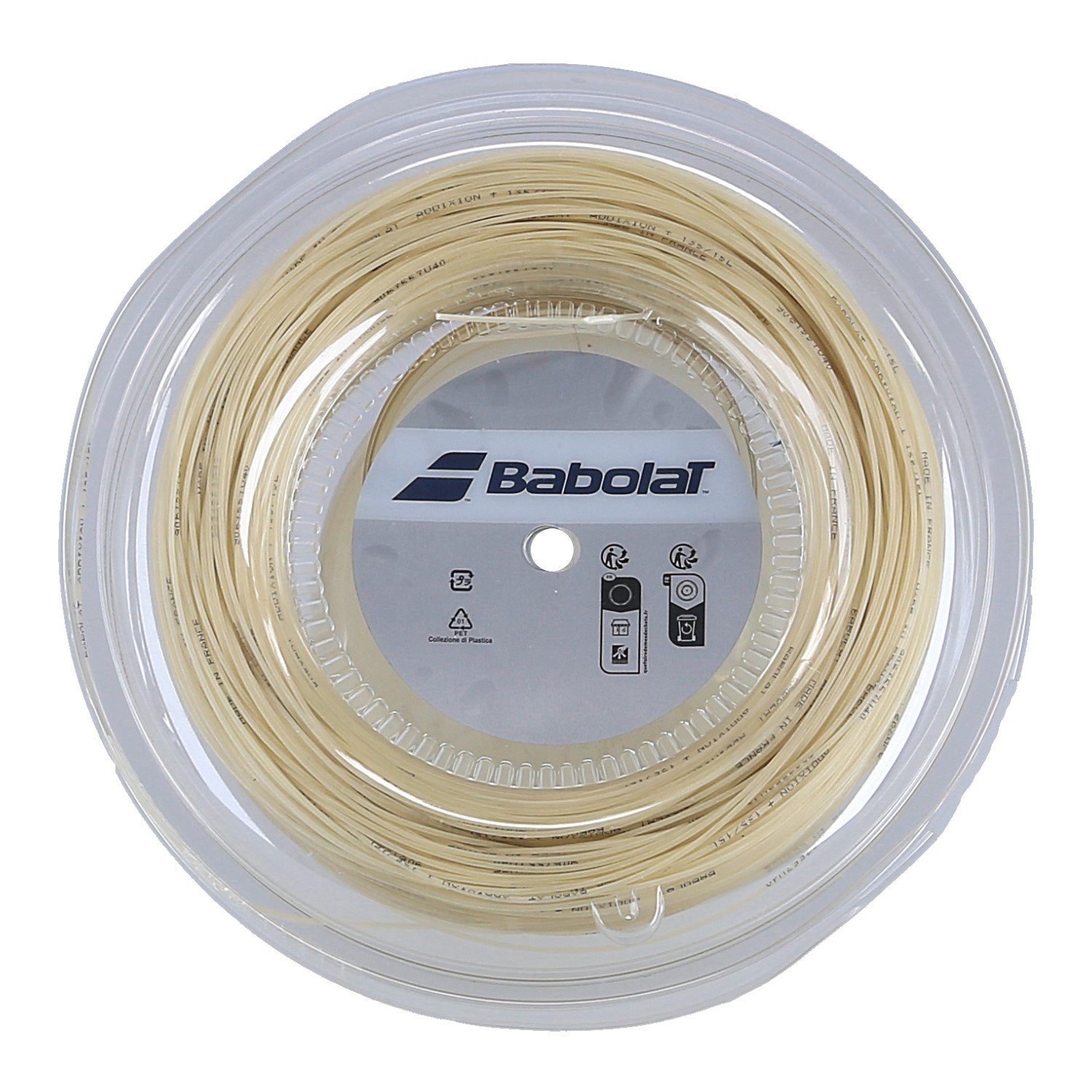 Babolat Tennissaite Addixion+ (Touch+Armschonng) natur 200m Rolle, Saitendicke: 1.30