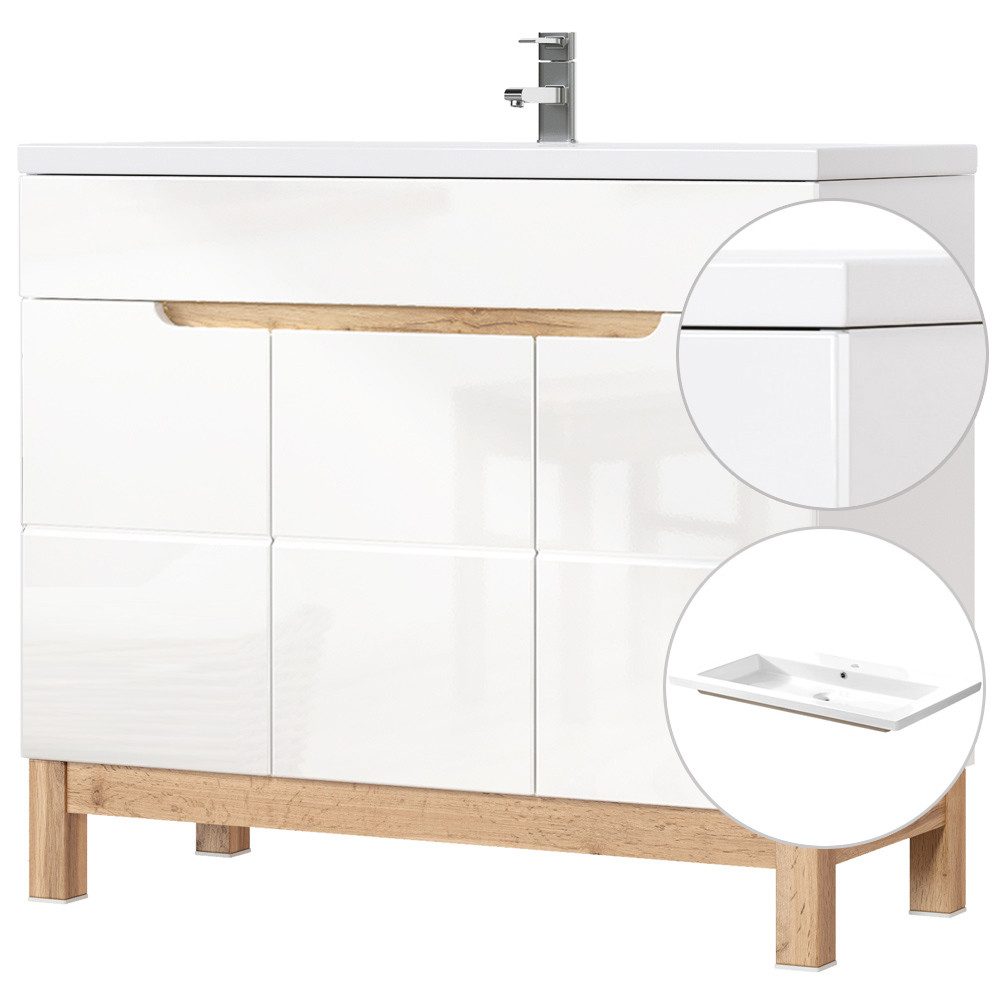 Lomadox Badmöbel-Set SOLNA-56, (Spar-Set, 5-St), mit günstig online kaufen