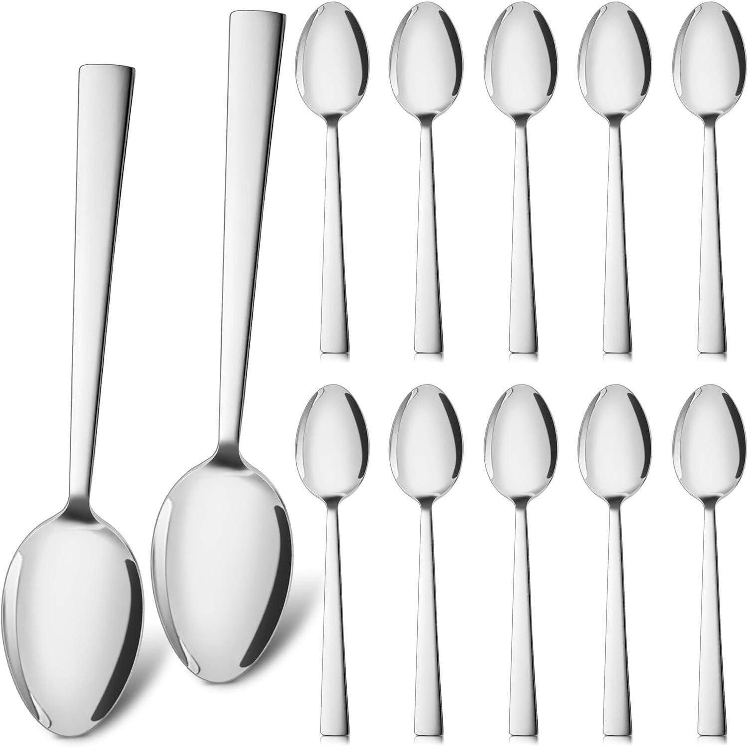 LuxusKollektion Esslöffel Löffel Edelstahl Suppenlöffel Esslöffel Set 12er Moderne Tafellöffel