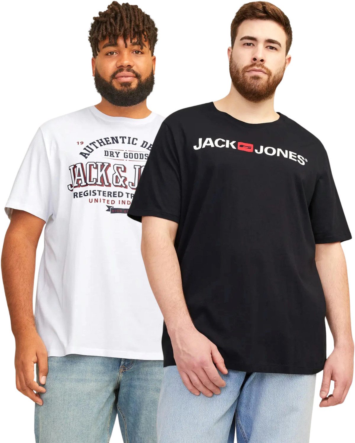 Jack & Jones PlusSize Print-Shirt (2er-Pack) günstig online kaufen