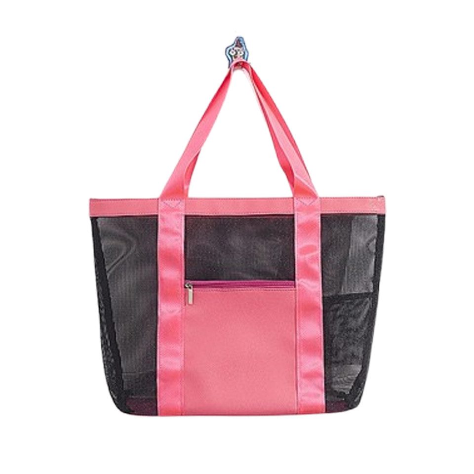 Coonoor Strandtasche Damen Familie, Duschtasche Mit Reißverschluss, Faltbare Leichte Mesh Strandtasche Korb