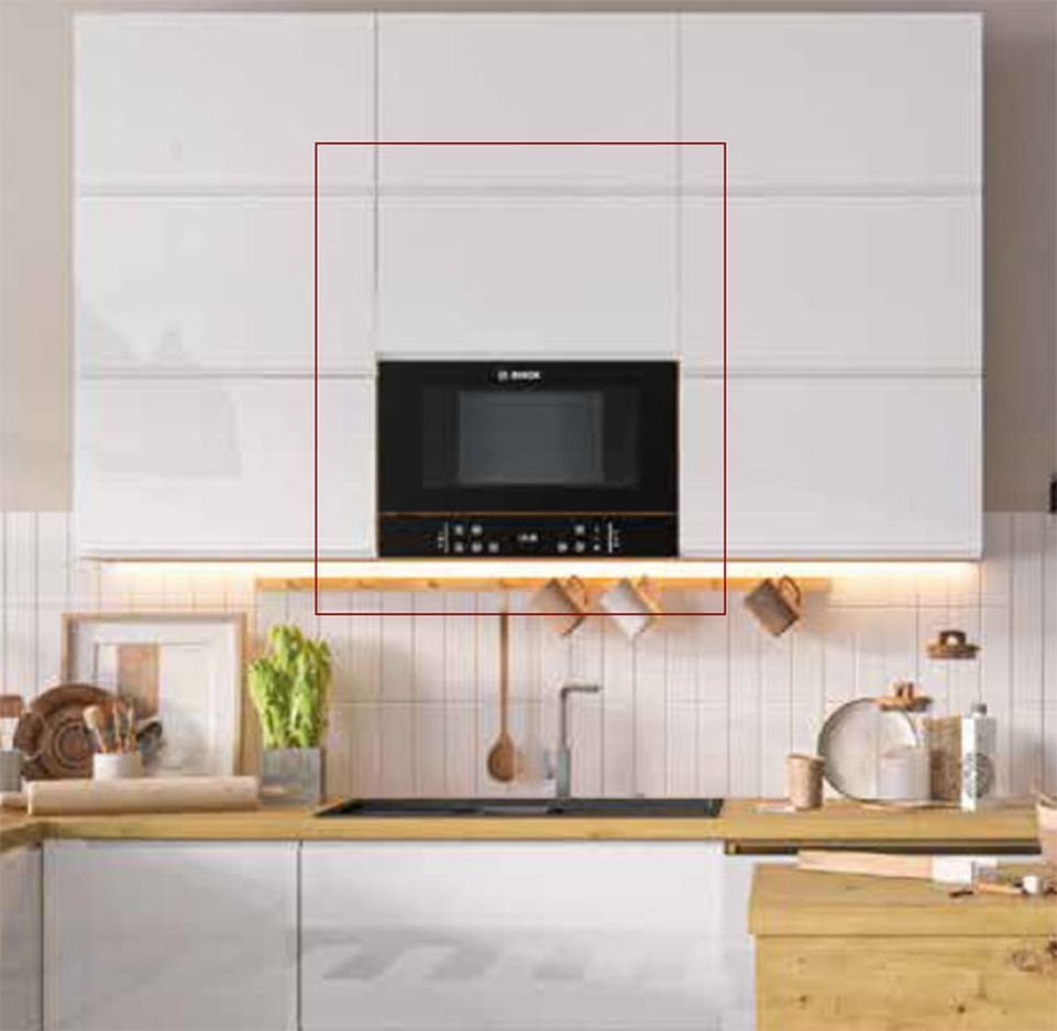 Mikrowellenumbauschrank Bonn B/T/H: 60 cm / 32,5 cm / 72 cm