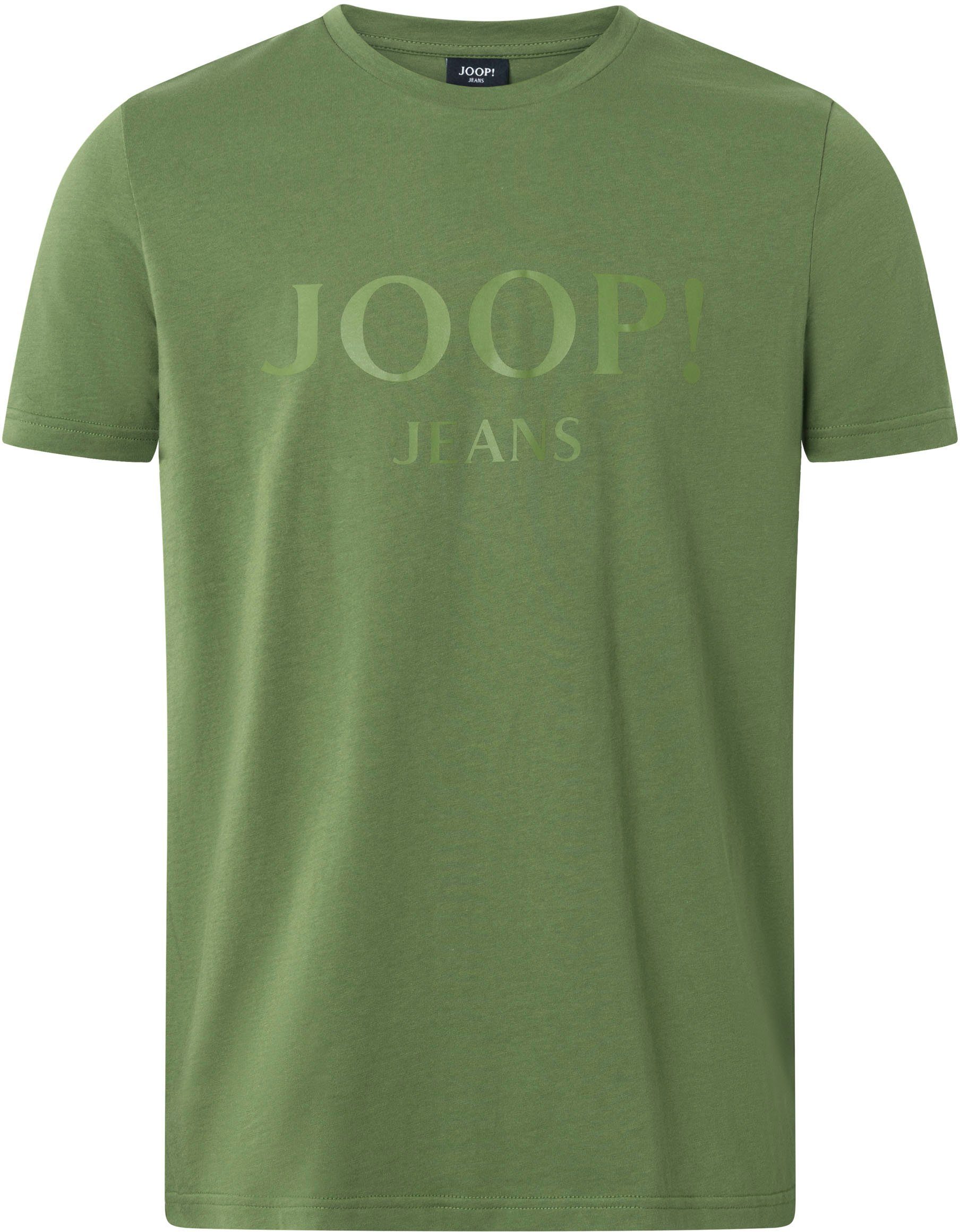 JJJ-09Alex Jeans mit Logo-Frontprint Rundhalsshirt Bright Joop Green