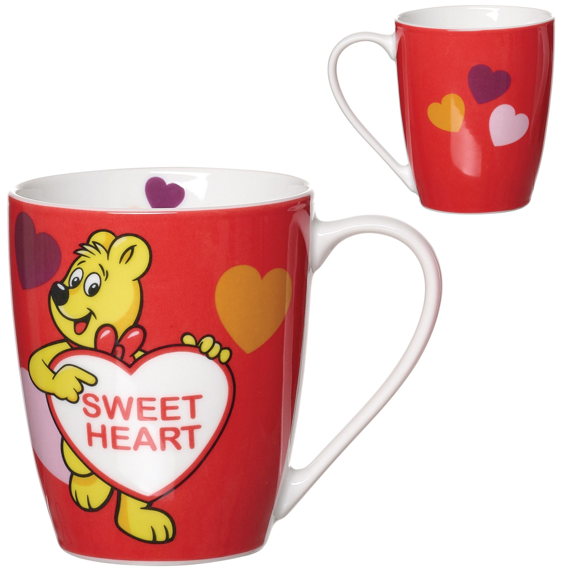 Ritzenhoff & Breker Becher HARIBO Sweet Heart, 360 ml, 1-tlg., Porzellan, spülmaschinenfest