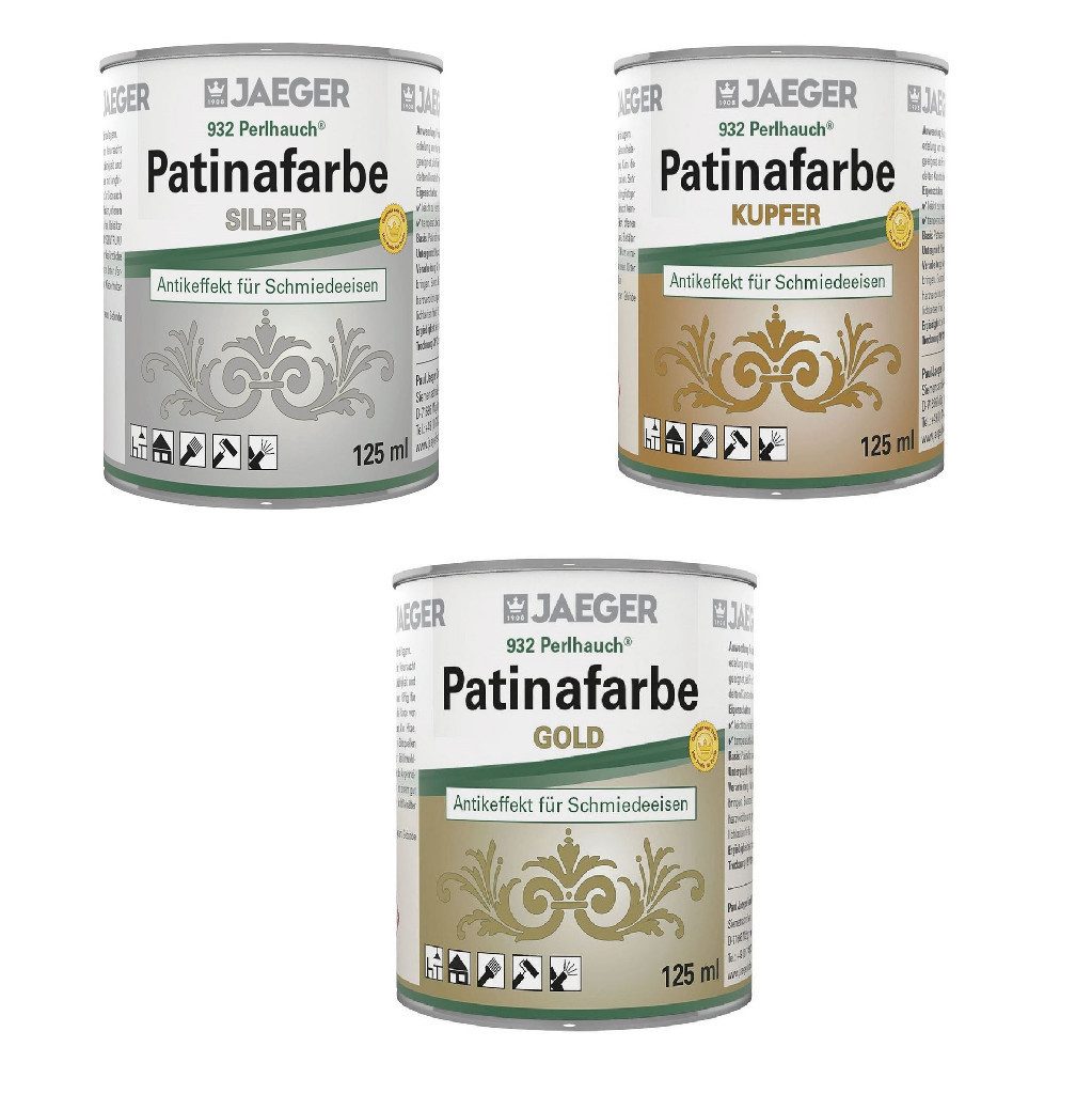 Metallglanzfarbe 932 Patinafarbe zur Veredelung von Kunstschmiedearbeiten, 125 ml