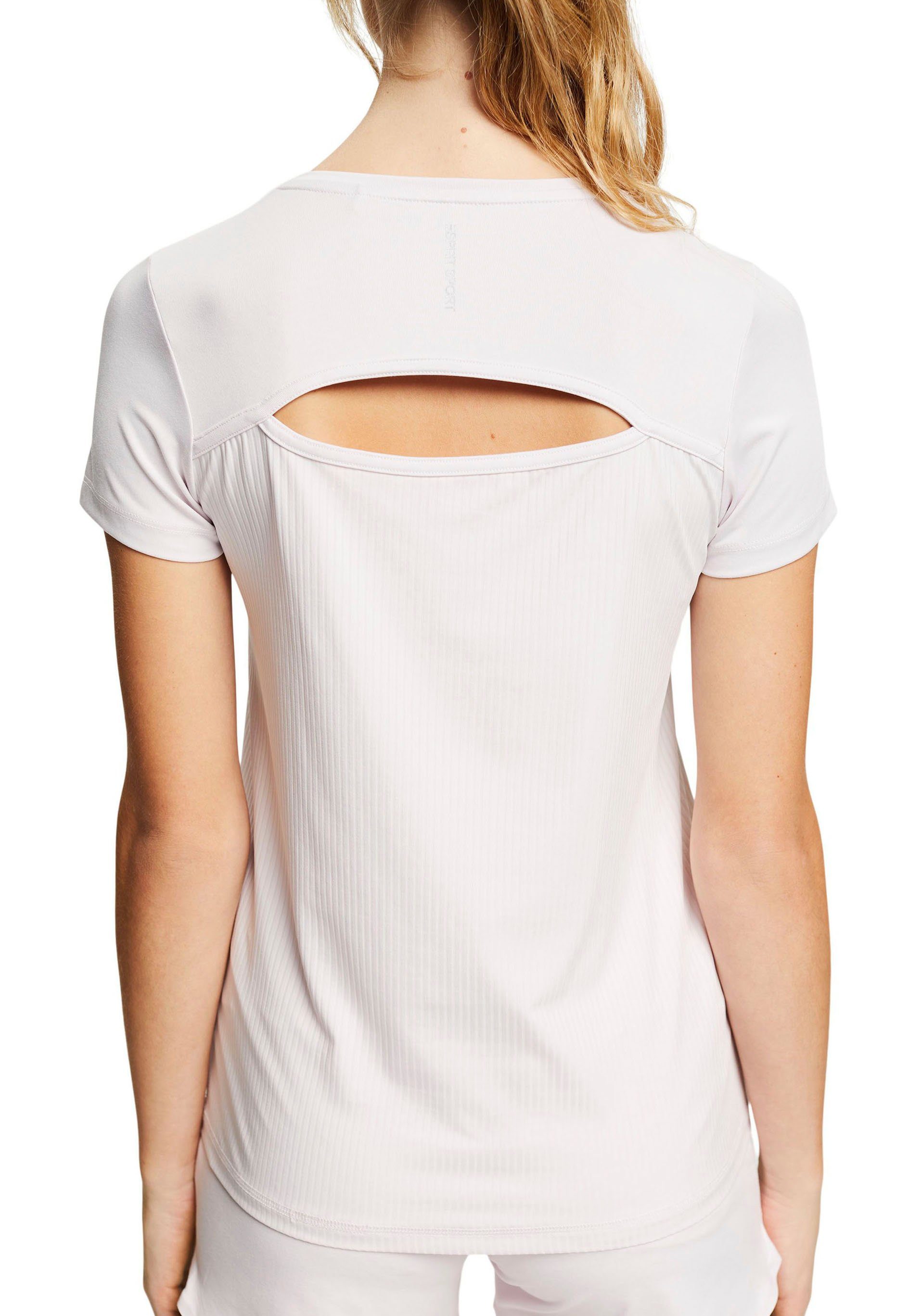 Damen Shirts esprit sports Kurzarmshirt mit Cut-Out am oberen Rücken