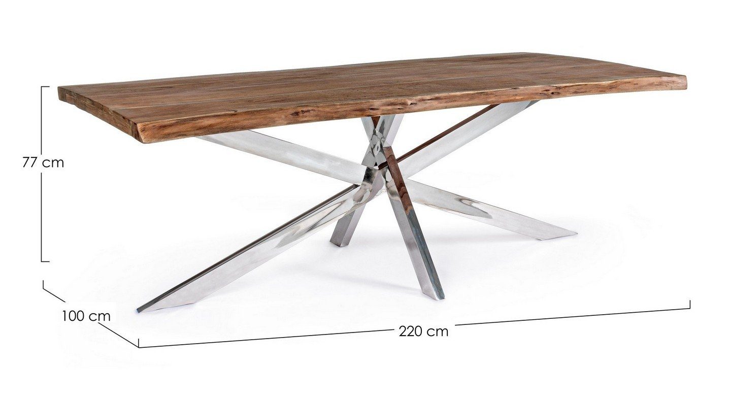 Natur24 Esstisch Tisch 220x77x100cm Arkansas Tisch Esstisch Akazie