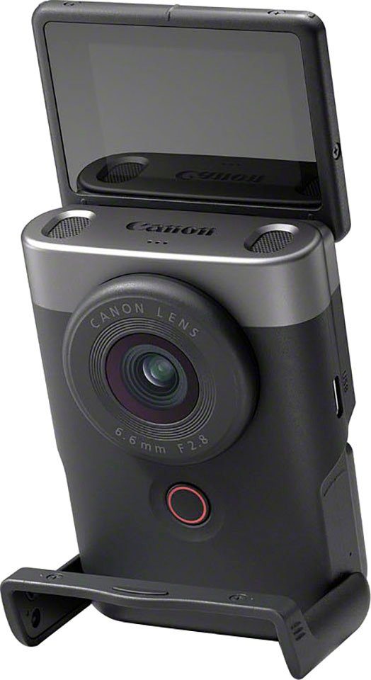 Canon PowerShot V10 Silber Vlogging-Kit Camcorder (4K Ultra HD, Bluetooth, WLAN (Wi-Fi)