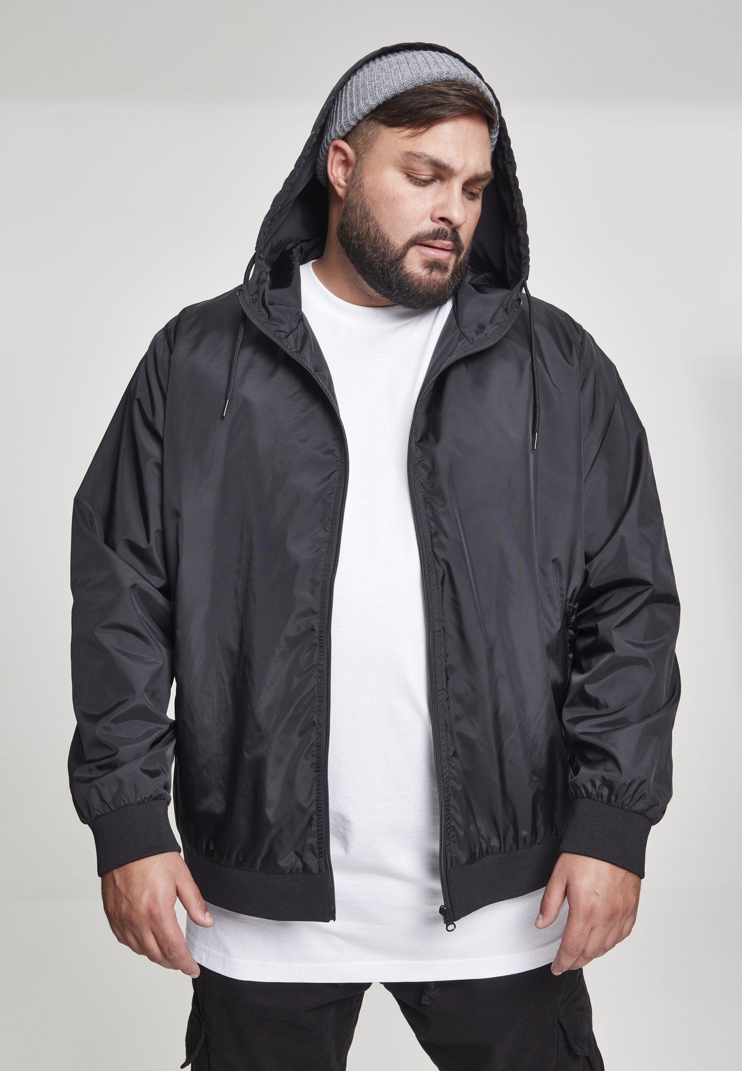 Windbreaker CLASSICS black Outdoorjacke URBAN Herren (1-St) Windbreaker TB160