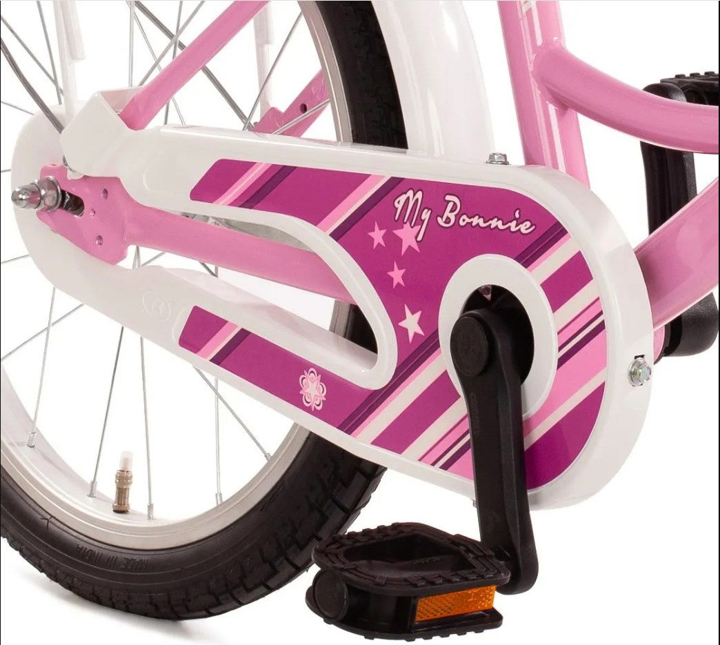 Bachtenkirch Kinderfahrrad ab 4 Jahre für Mädchen Pink Fahrrad Kinder 18 Zoll, Mit Rücktrittbremse