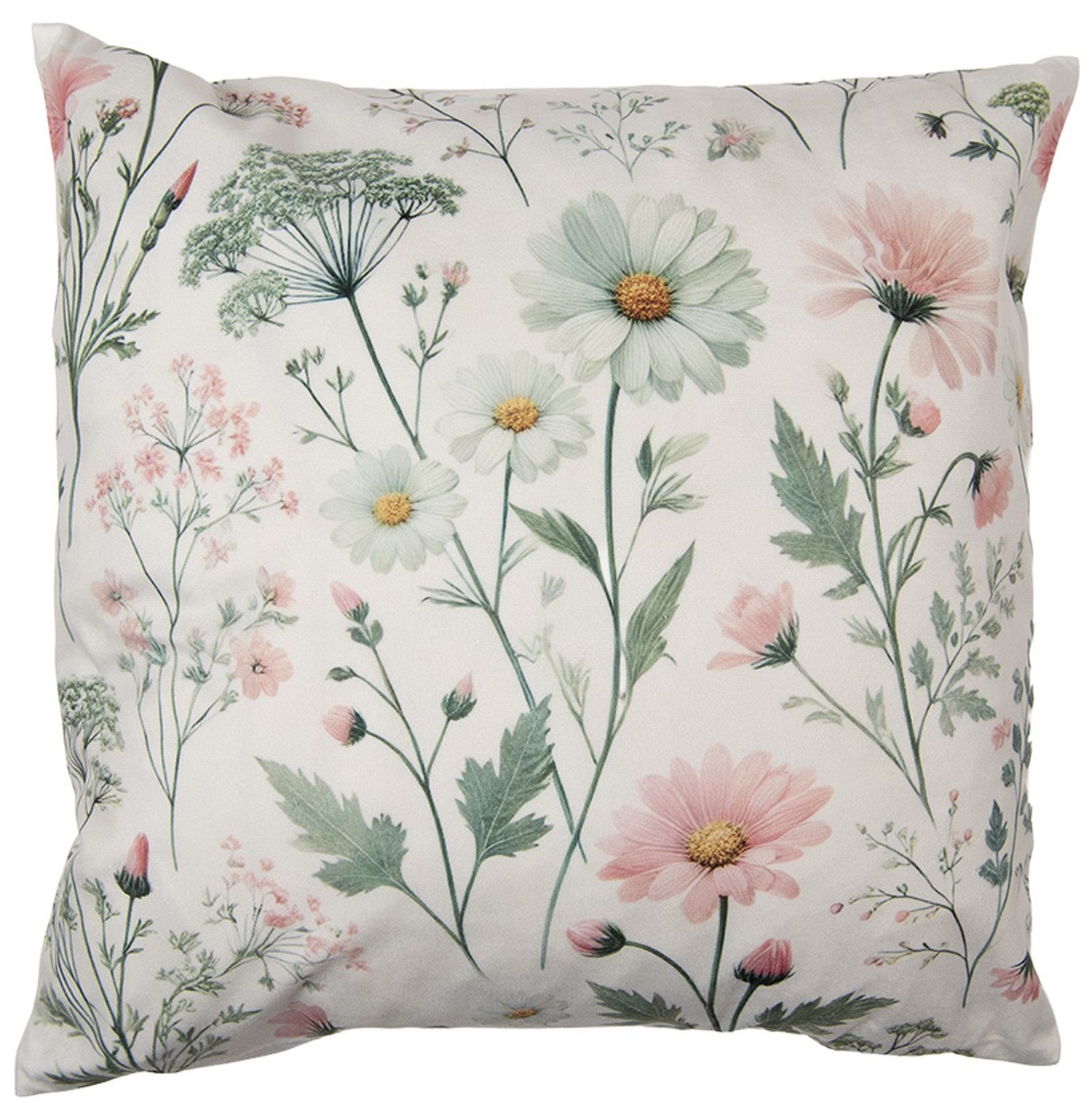 Clayre & Eef Dekokissen Landhaus, Dekokissen Kissenbezüge ohne Füllung Polyester 45x45 cm