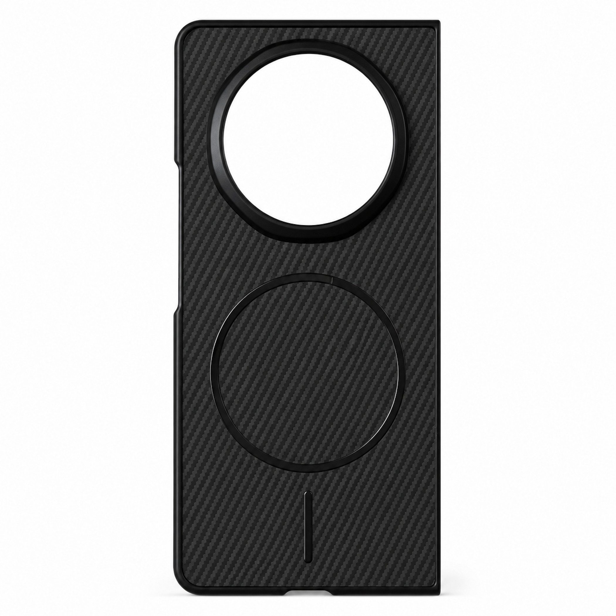 Wigento Handyhülle MagSafe für Honor Magic V6 Magnetisches Case Carbon Struktur Schwarz 7.95, hochwertige Anti-Fingerabdruck Oberfläche