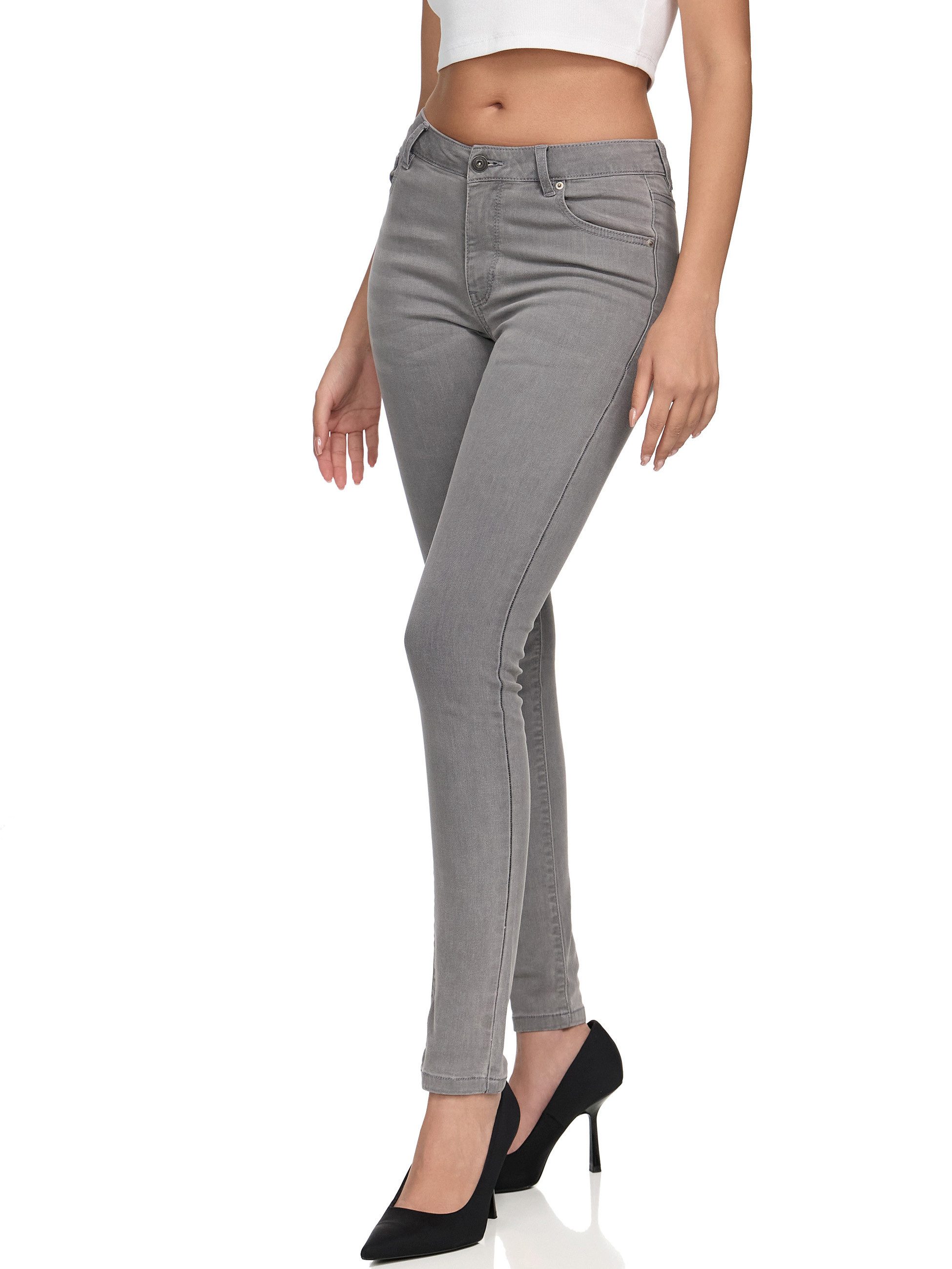 REPUBLIX Stretch-Jeans GEENA Damen Mid Waist Stretch Denim Jeans Basic – Bild 2 von 5