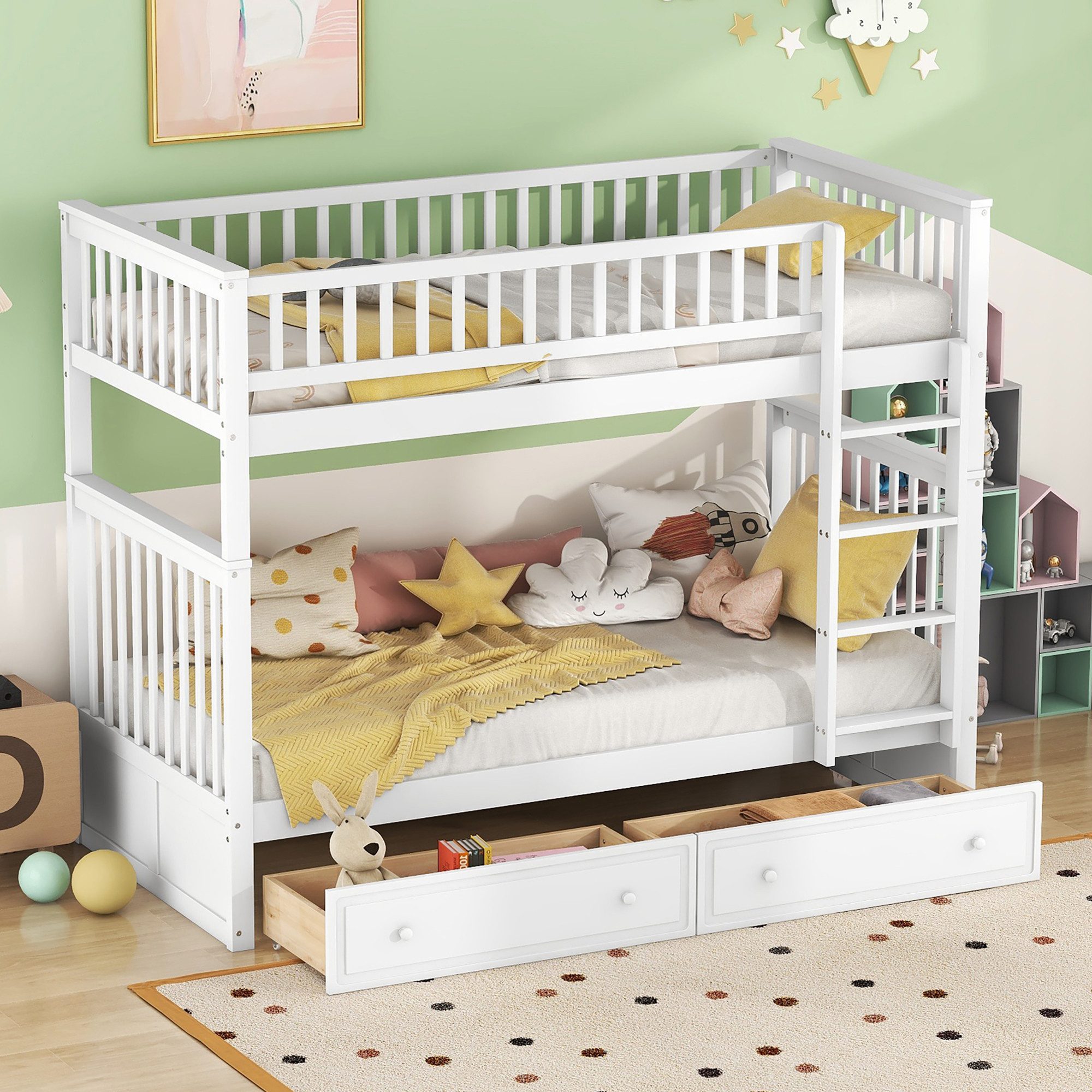 TavilaEcon Etagenbett Kinderbetten,Funktionelle Betten,Cabrio-Betten, Etage günstig online kaufen
