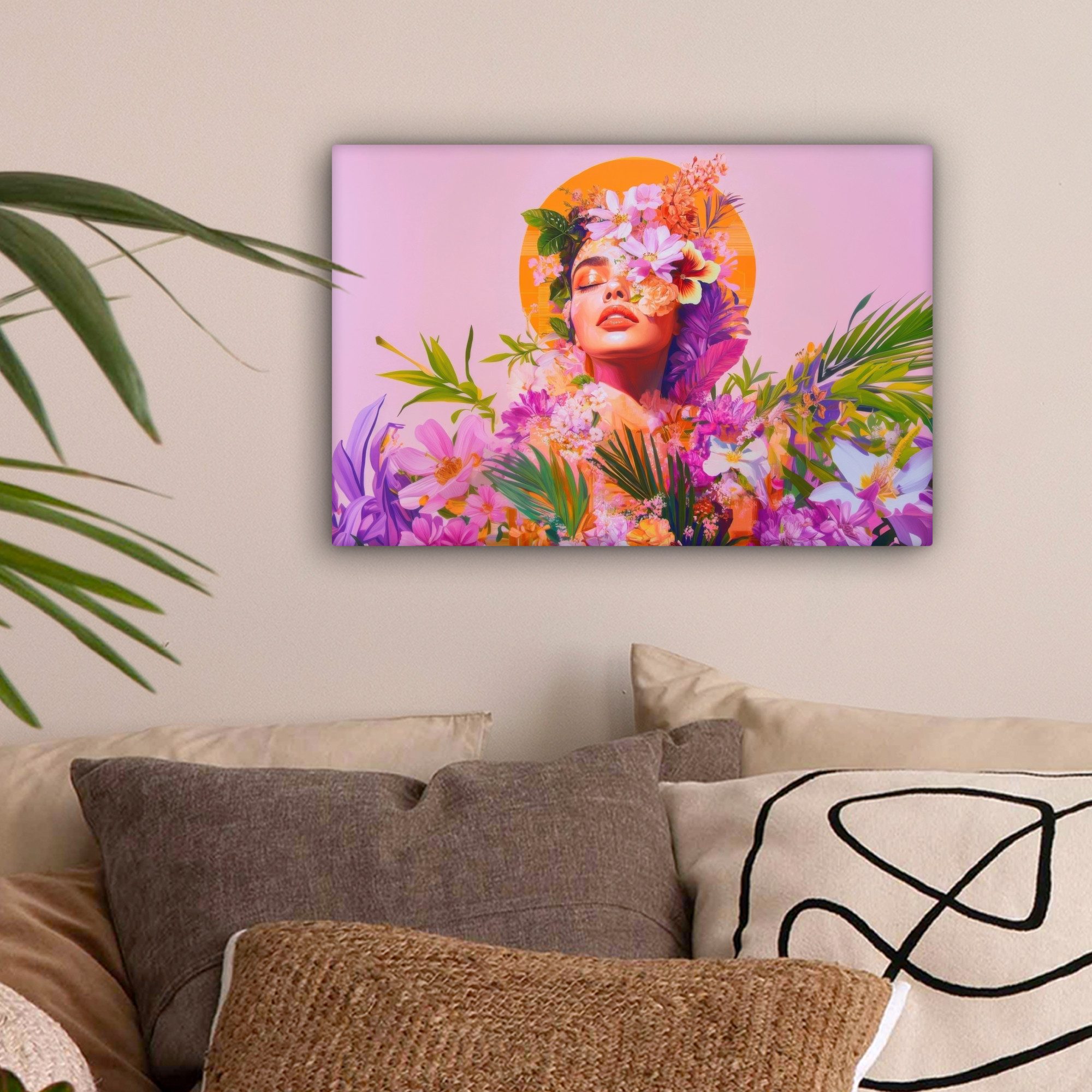 OneMillionCanvasses® Leinwandbild Frau - Abstrakt - günstig online kaufen