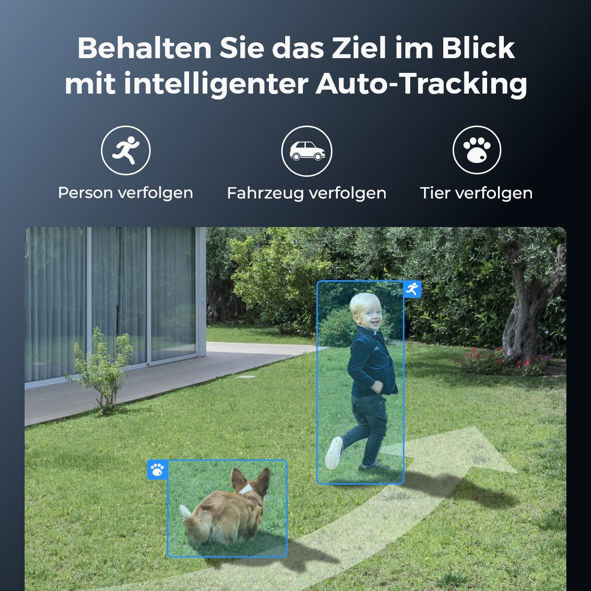 Reolink Überwachungskamera Wifi Set RLK12-800WPT4 (Innenbereich, Außenbereich, 8MP Ultra HD, Auto-Tracking,Dualband-WLAN, 4K Intelligente Erkennung)
