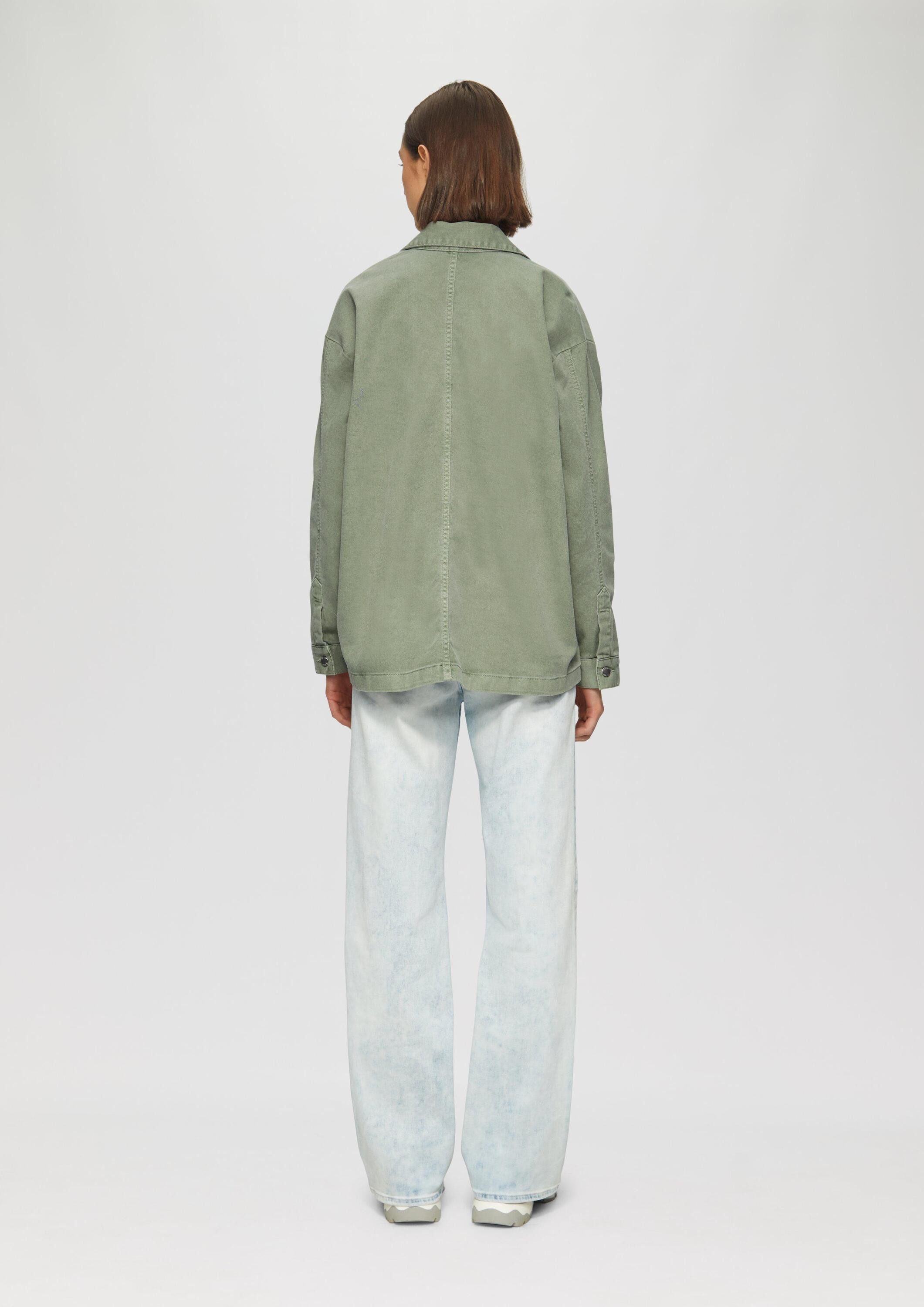 s.Oliver Hemdjacke Indoor-Jacke Overshirt aus Twill im Relaxed Fit