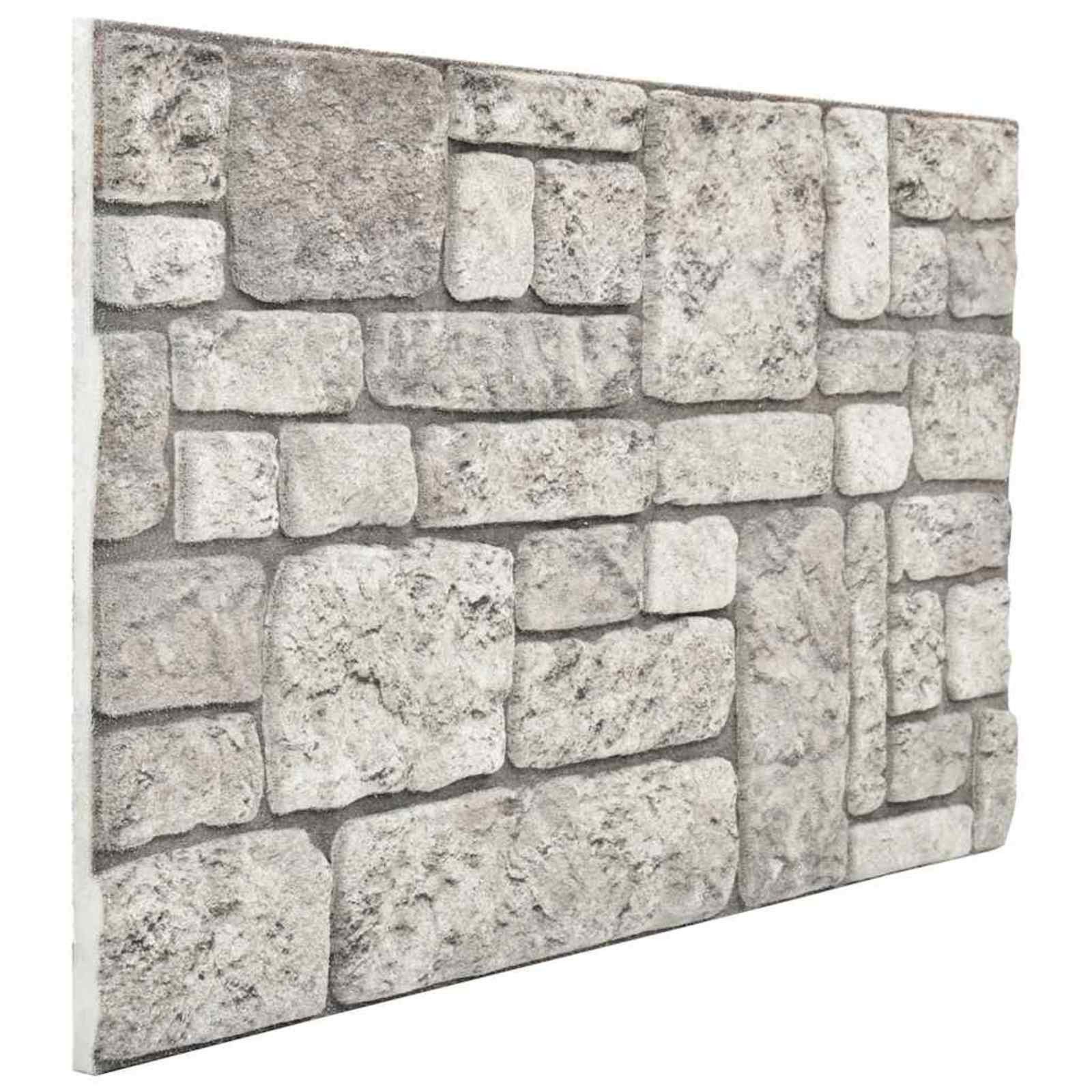 vidaXL Wandpaneel Wandpaneele 10 pcs Grau 100 x 50 cm EPS-Schaum, (10-tlg)