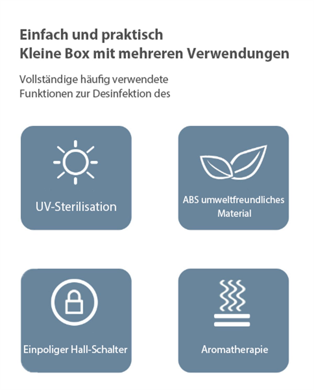 selected UV-Desinfektionsbox Schmuck carefully LED-Digitalanzeige Handy Zahnbürste Ultraschallreiniger