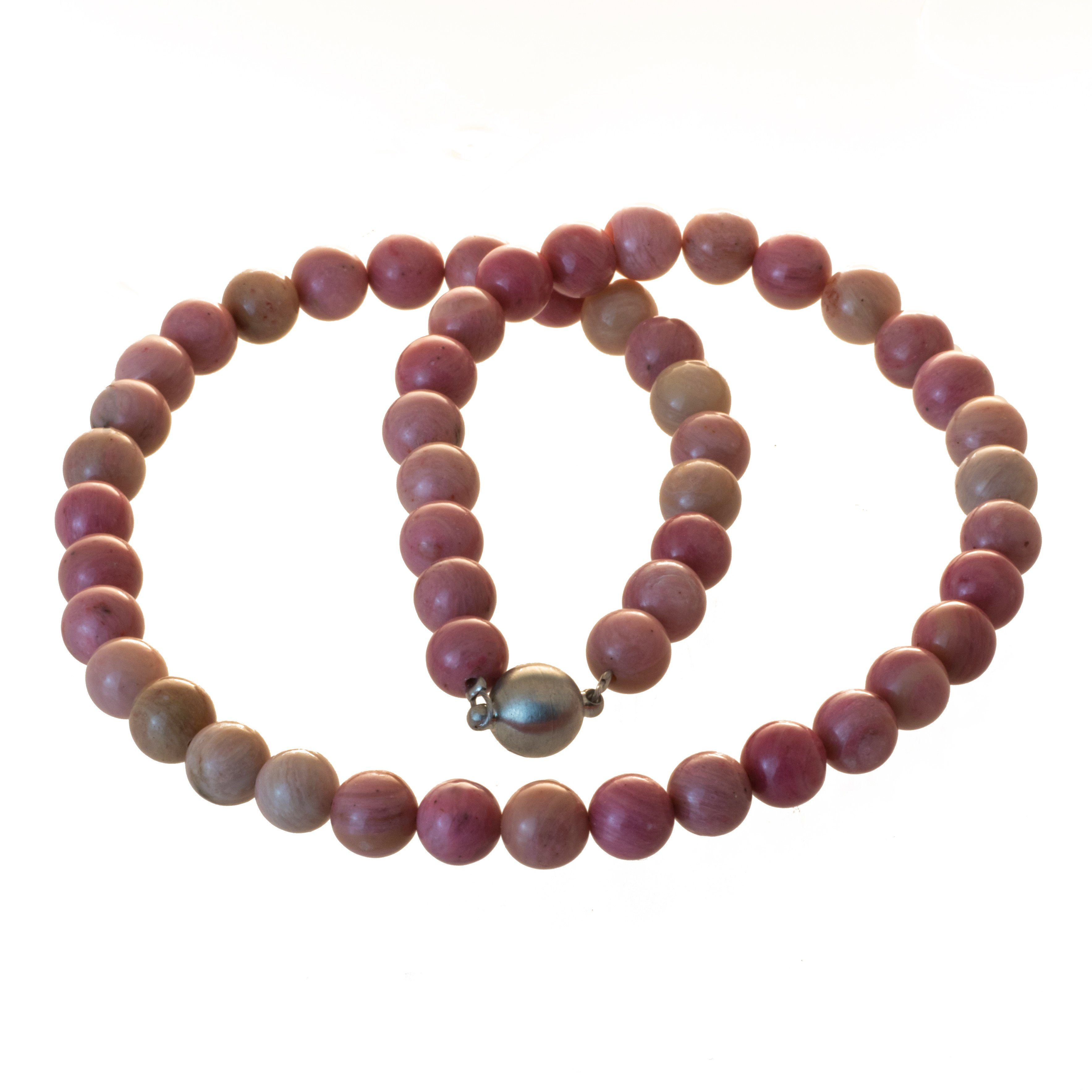 Perlenkette Kette mit Rhodochrosit 8 mm