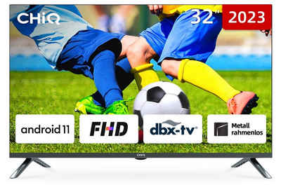 CHiQ L32H8C LED-Fernseher (80,00 cm/32 Zoll, Full HD 1080p, Smart-TV, Android11, Metallrahmen,Google Assistant,Triple Tuner(DVB-T2/T/C/S2)