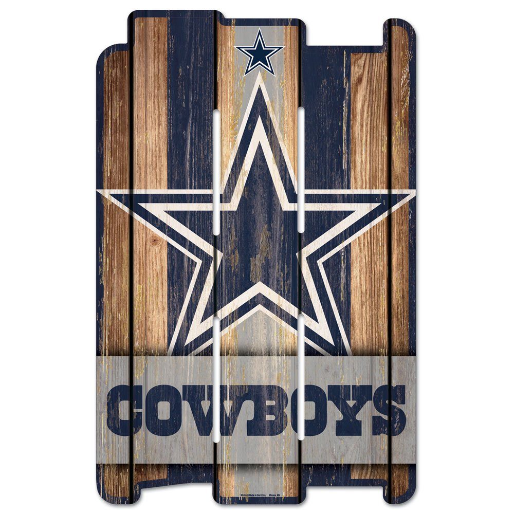 WinCraft Wanddekoobjekt PLANK Holzschild Sign NFL Dallas Cowboys | Wandobjekte