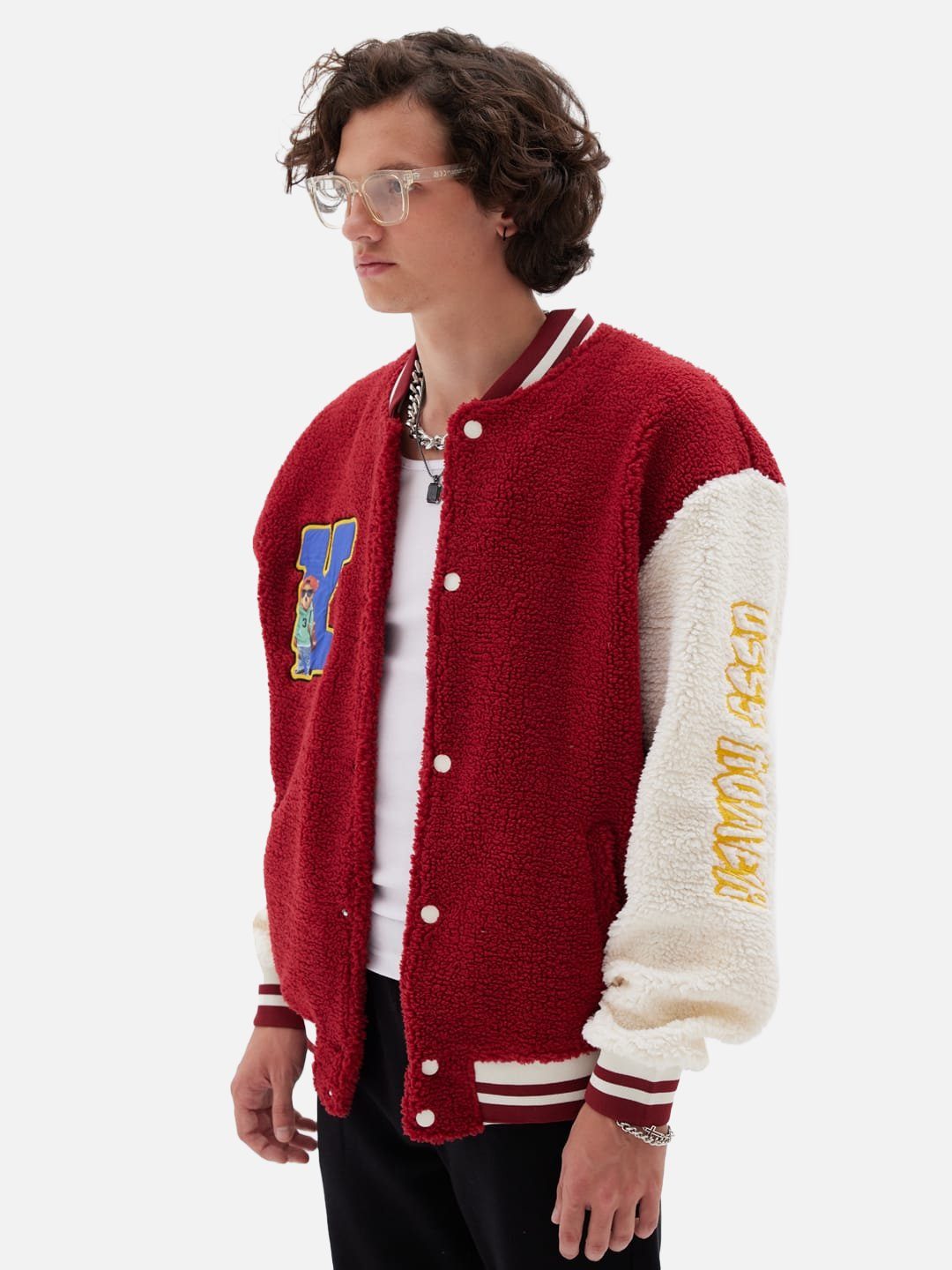 OSSY HOMER Collegejacke College Jacke Teddy Y Oversize Jacket günstig online kaufen