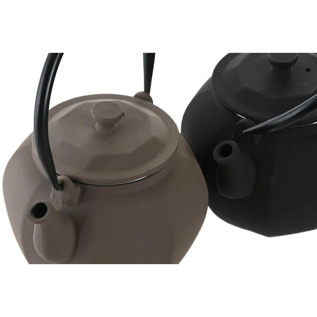 Bigbuy Teekanne Teekanne Teebereiter Edelstahl Eisen 780 ml 2 Stück Schwarz Beige eleg