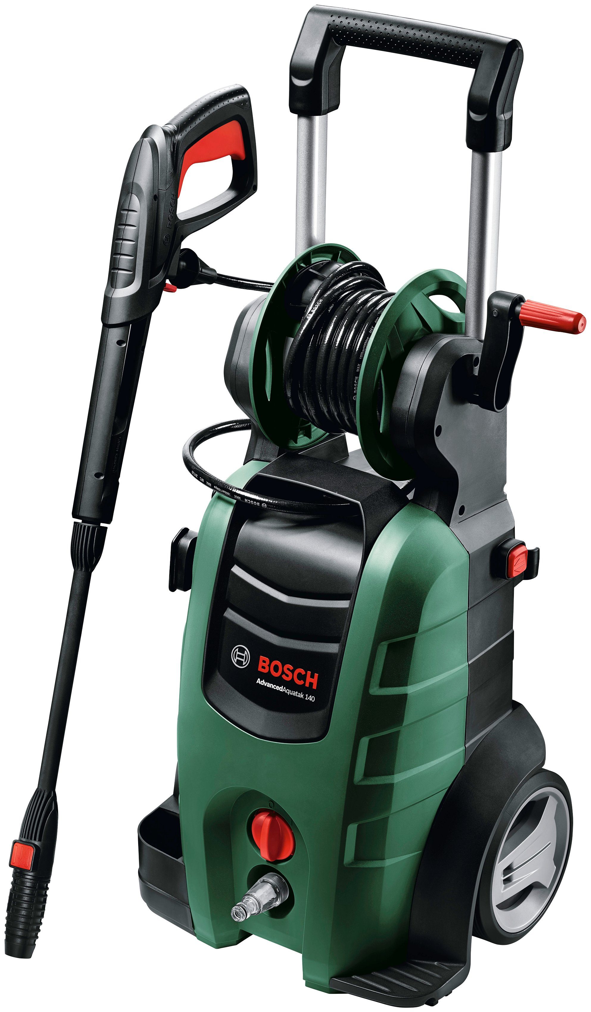 Bosch Home & Garden Hochdruckreiniger AdvancedAquatak 140, Druck max: 140 bar, Fördermenge max: 480 l/h, Inkl. Schlauch, Flachstrahldüse und Metall-Pistole