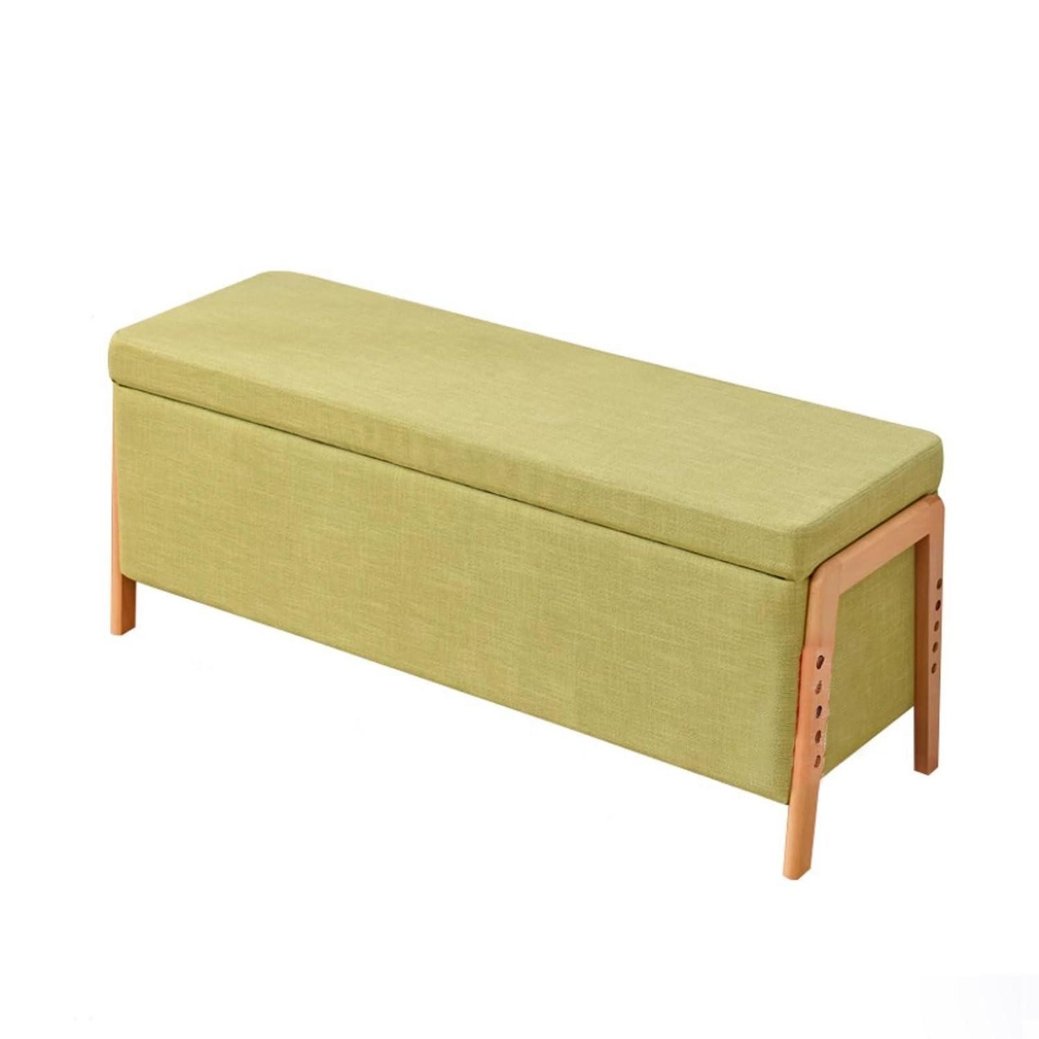 LuxusKollektion Bettbank Sitzbank Schlafzimmer mit Stauraum Grün (1-St)