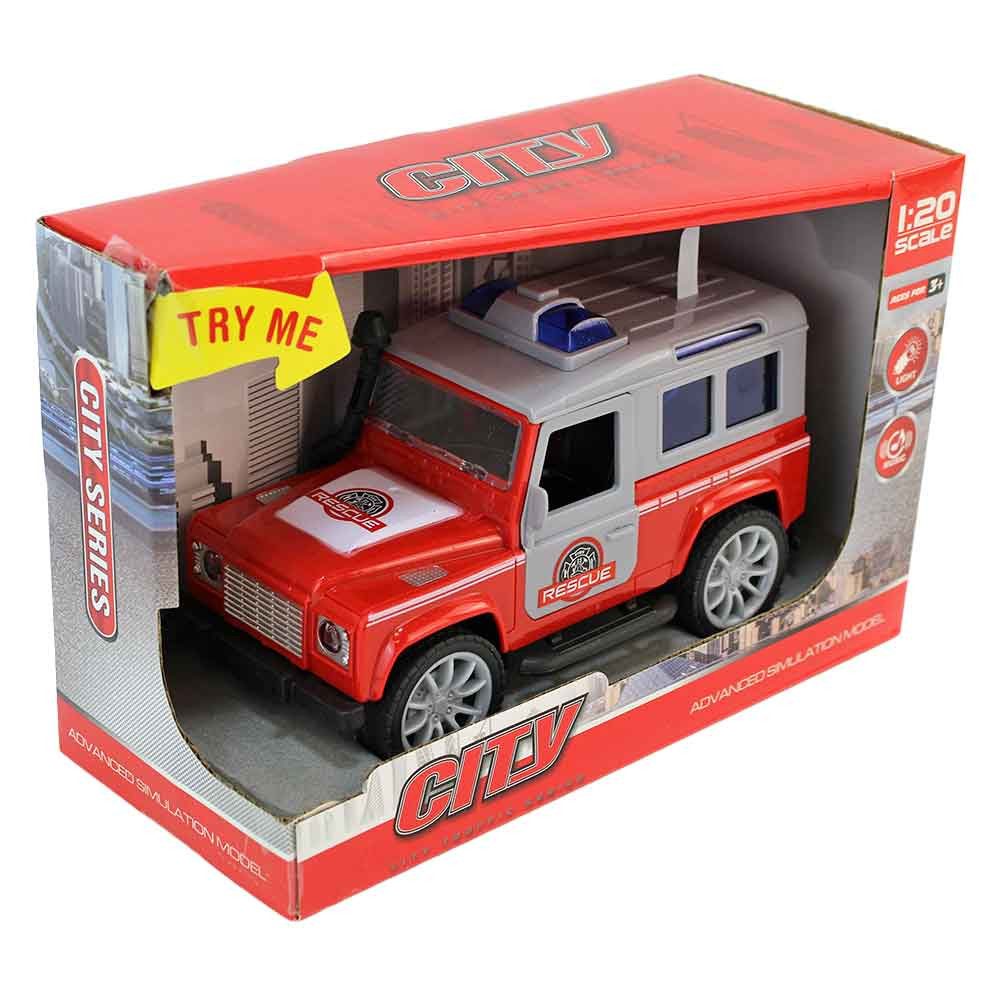 Jonotoys Spielzeug-Feuerwehr Feuerwehr Geländewagen Spielzeug mit Licht und günstig online kaufen