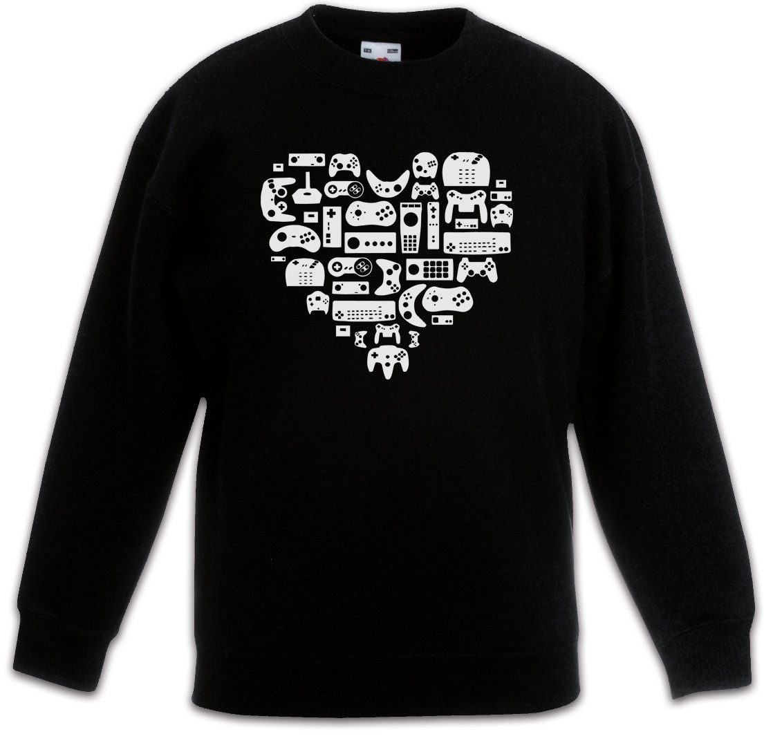 Sweatshirt Controller Heart I Kinderpullover Retro Gamer Controller Video Game