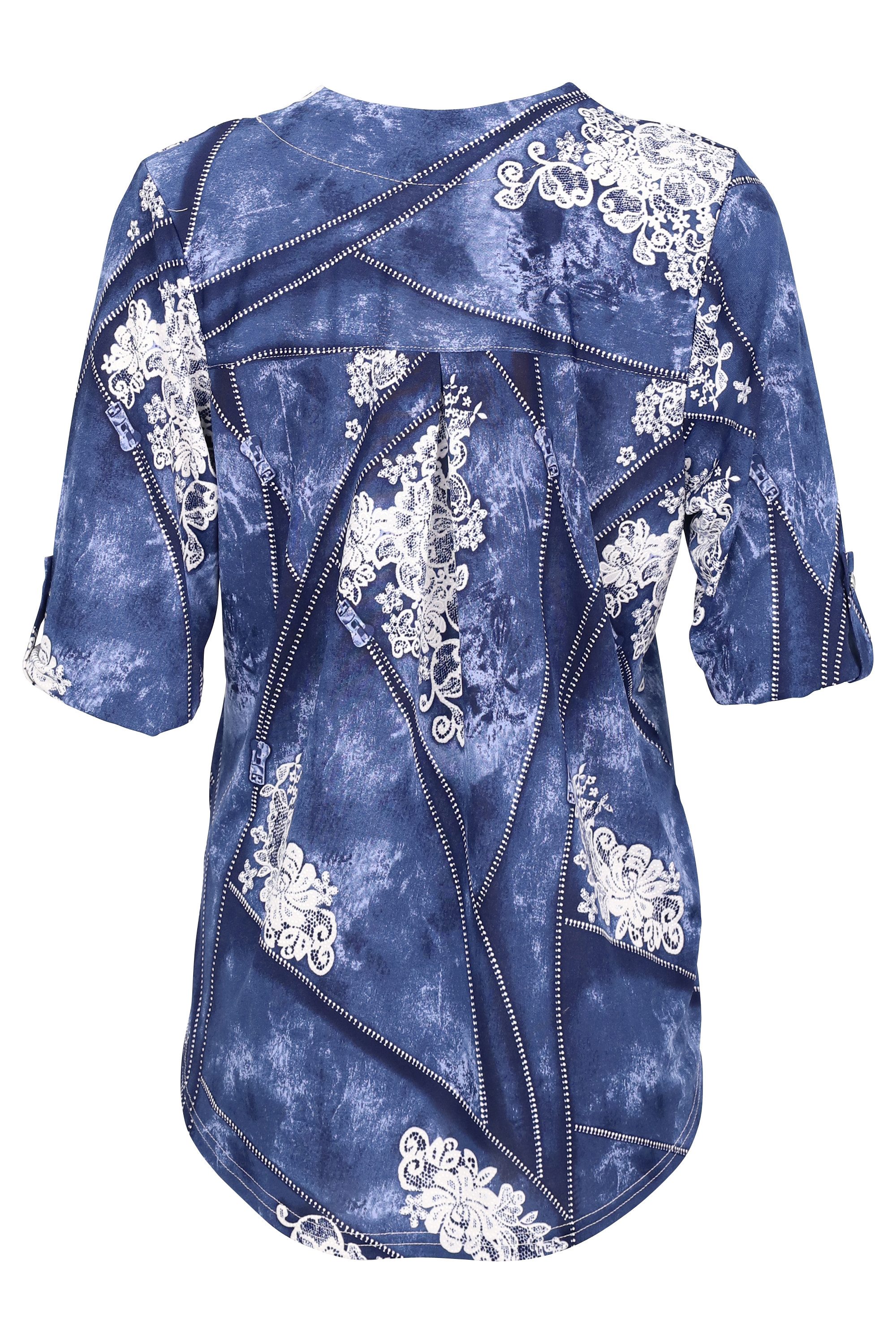 malito more than fashion Schlupfbluse 6666 legere basic Shirtbluse 3/4 Arm günstig online kaufen