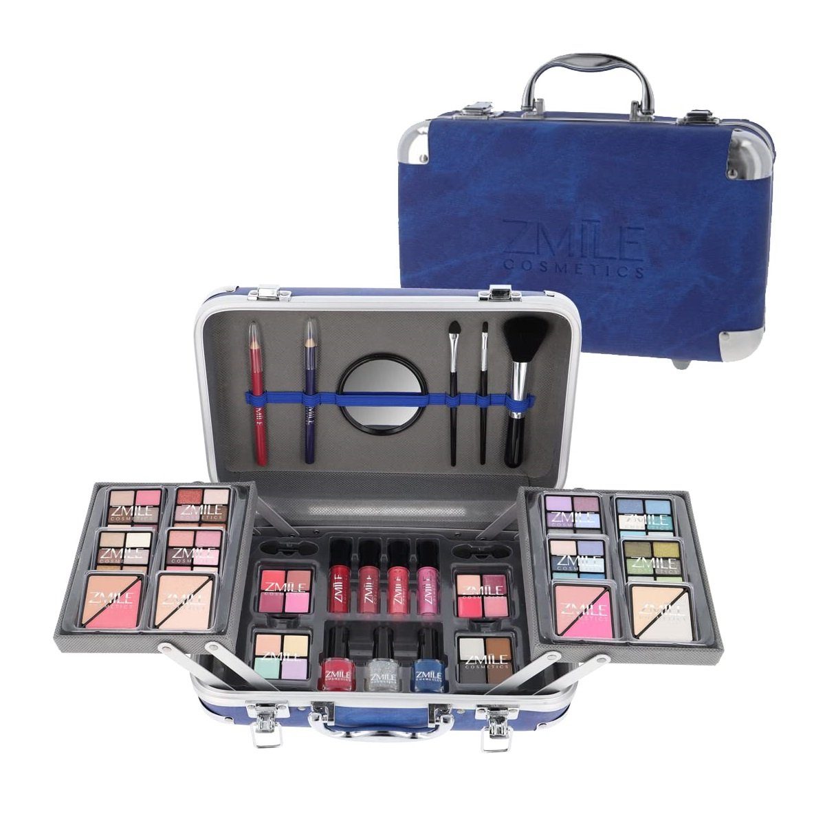 ZMILE COSMETICS Schmink-Koffer Schminkkoffer Traveller Blue günstig online kaufen