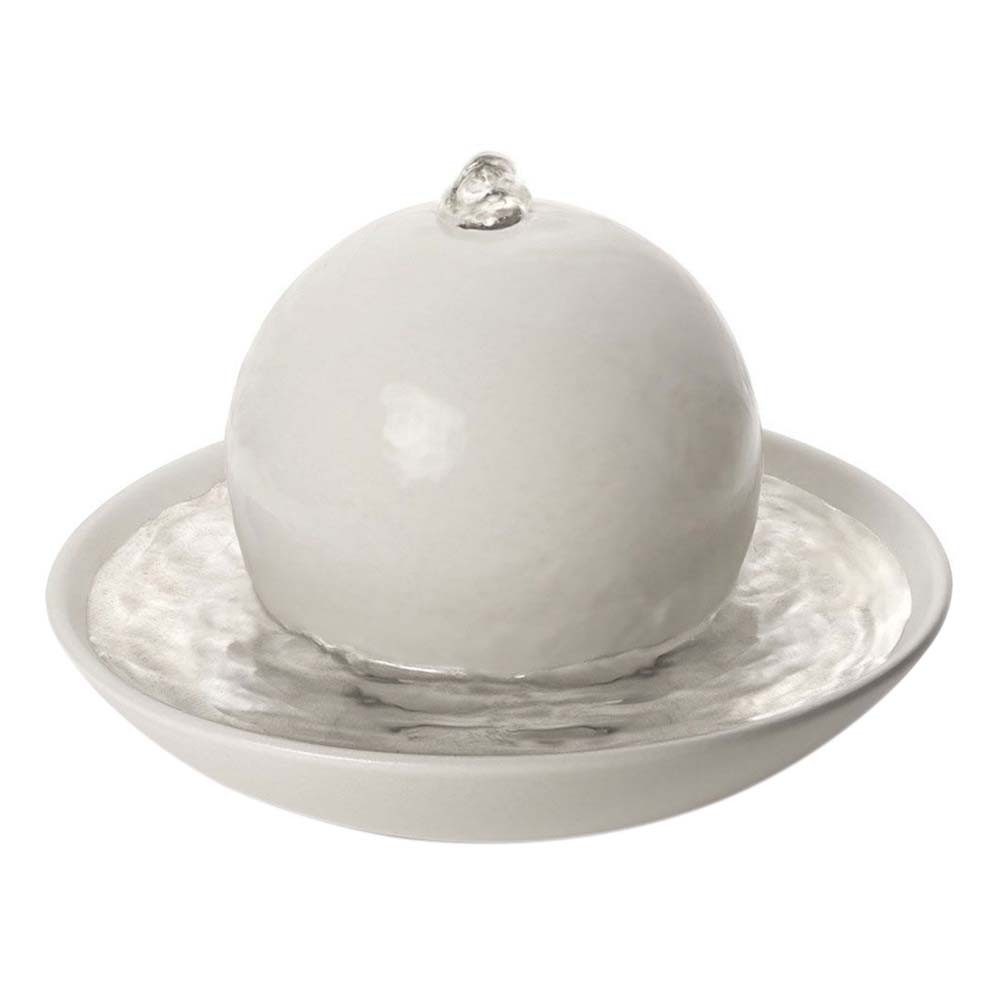 Primavera Life GmbH Duftlampe Duftbrunnen Rondo - Cremeweiß Matt günstig online kaufen