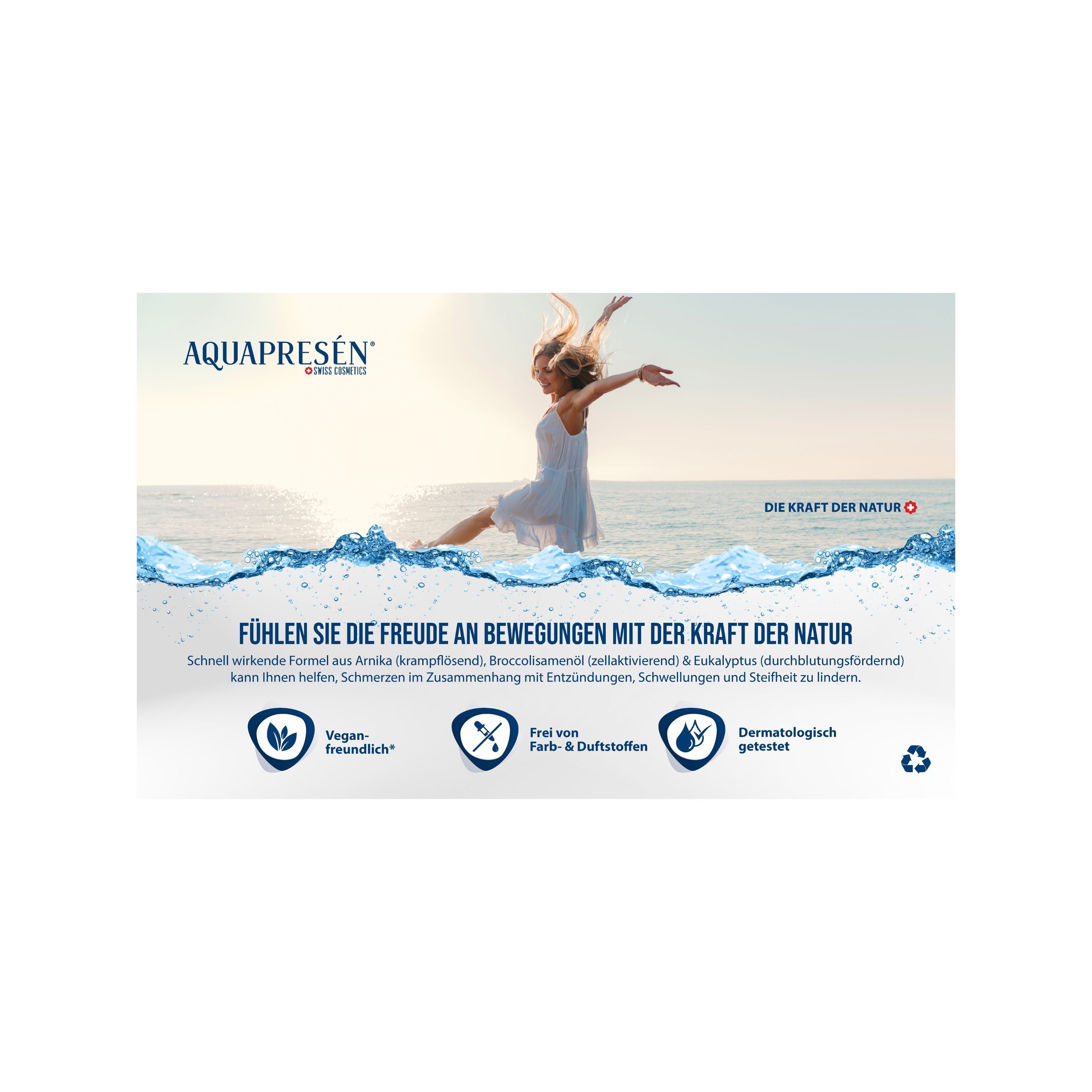 Ideal bei Aquapresen Gelenkbeschwerden Muskelbalsam -200 ml Körperbalsam AQUAPRESÉN® Flex